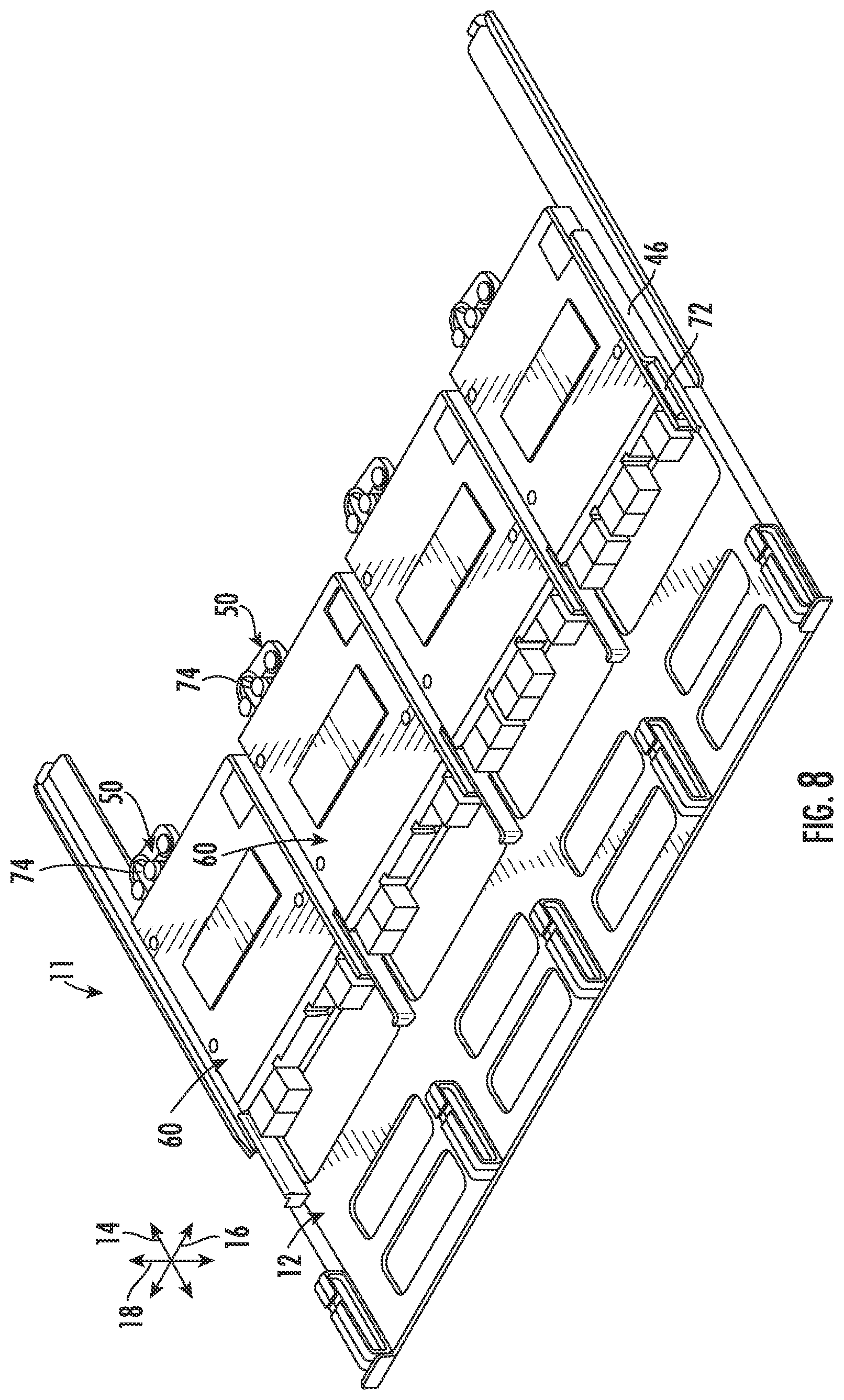 Patent US12345938 Figure 8 – Fiber optic tray systems