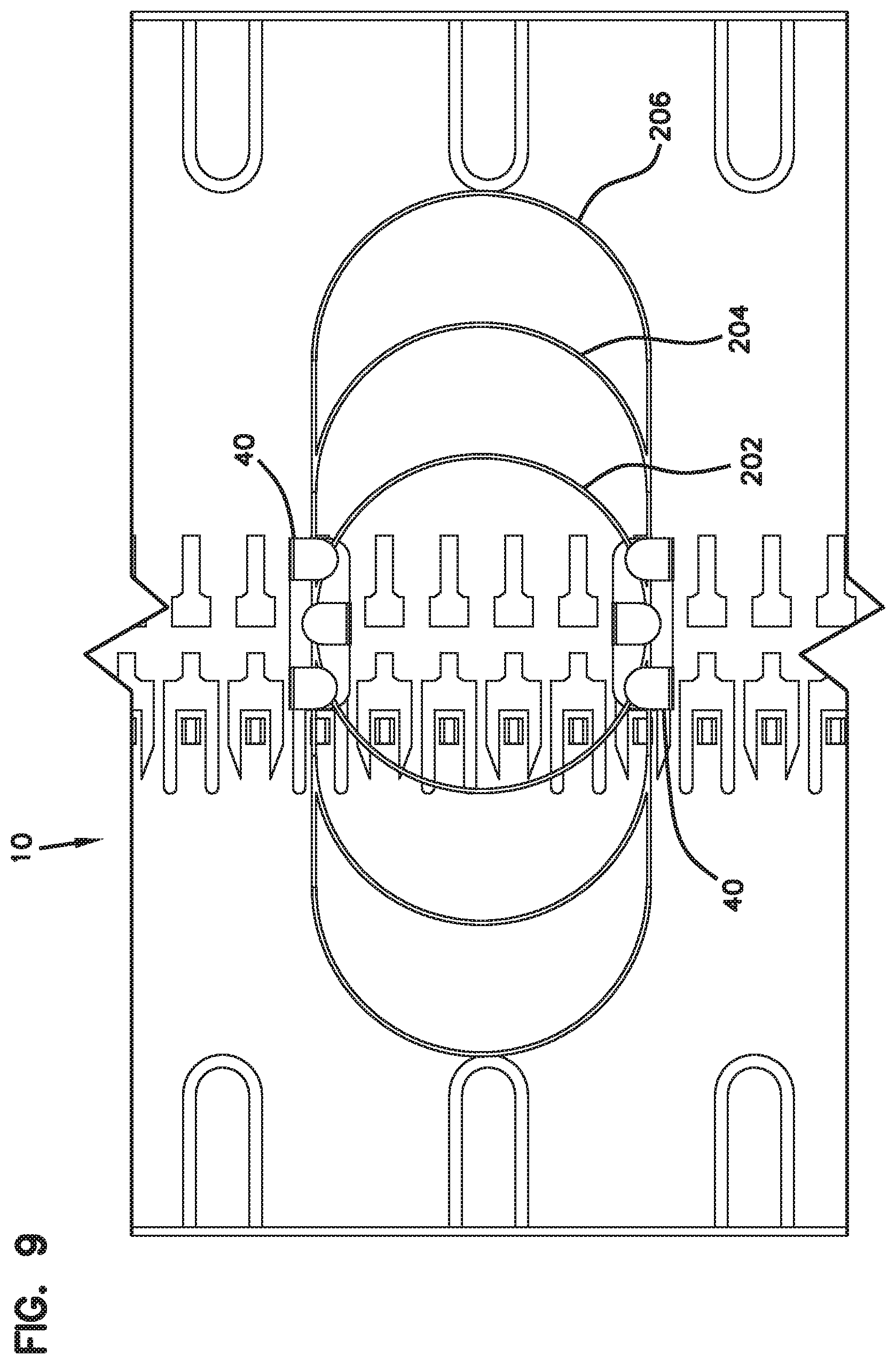 Patent US12345939 Figure 8 – Fiber optic cable storage devices, systems and methods with mounted components and fiber loop management