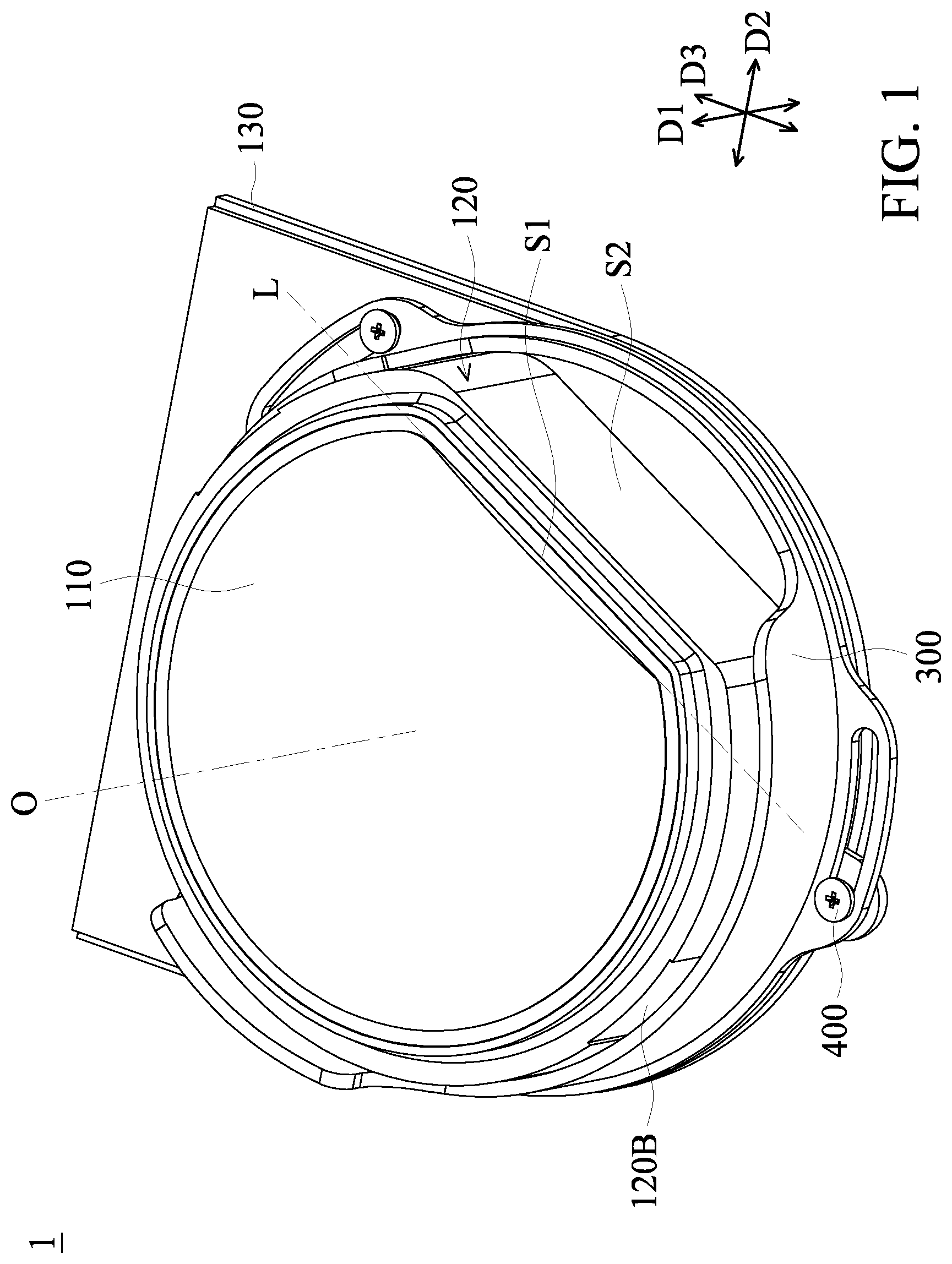 Patent US12345942 Figure 1 – Optical adjustment mechanism of wearable device