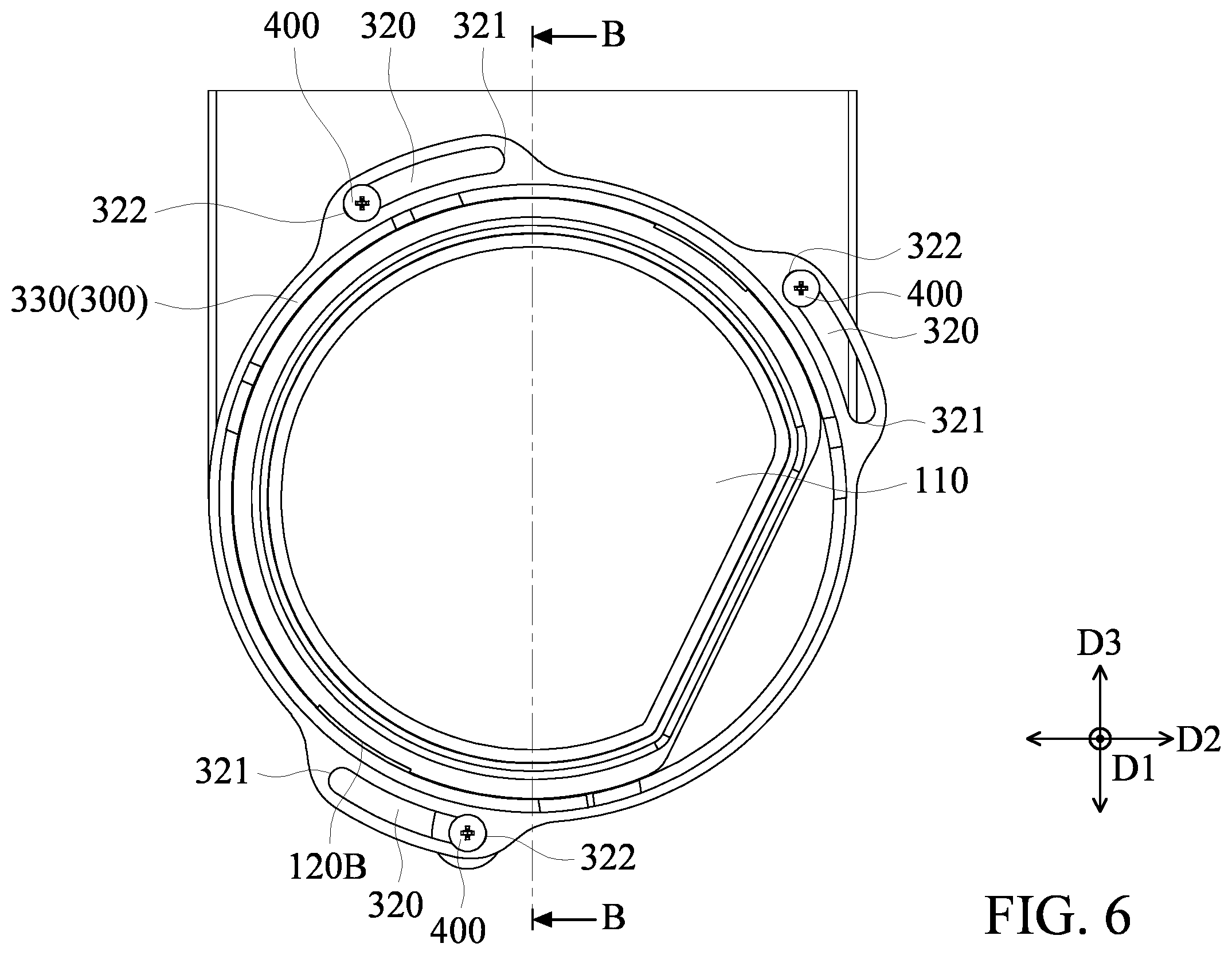 Patent US12345942 Figure 6 – Optical adjustment mechanism of wearable device