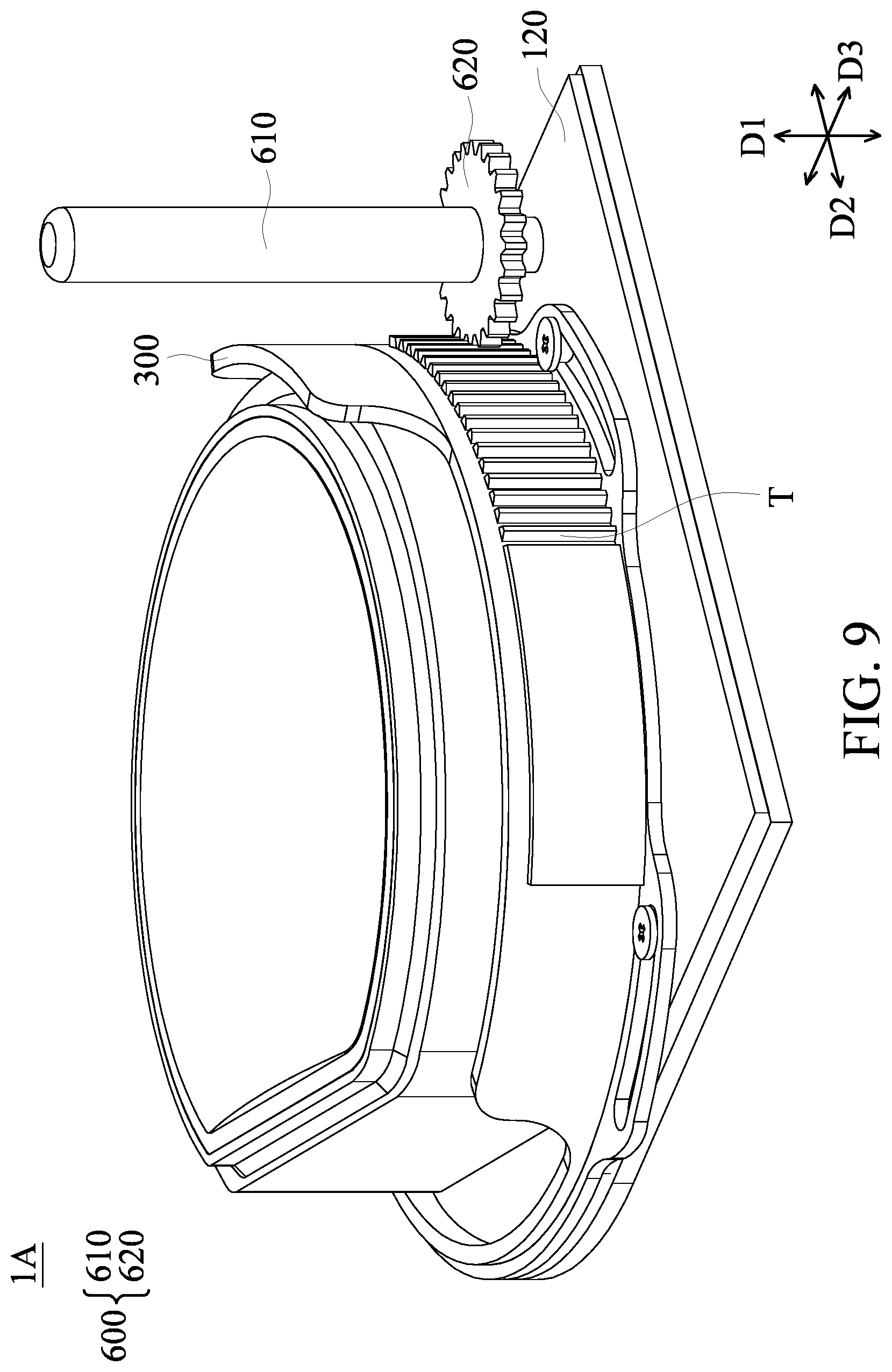 Patent US12345942 Figure 9 – Optical adjustment mechanism of wearable device