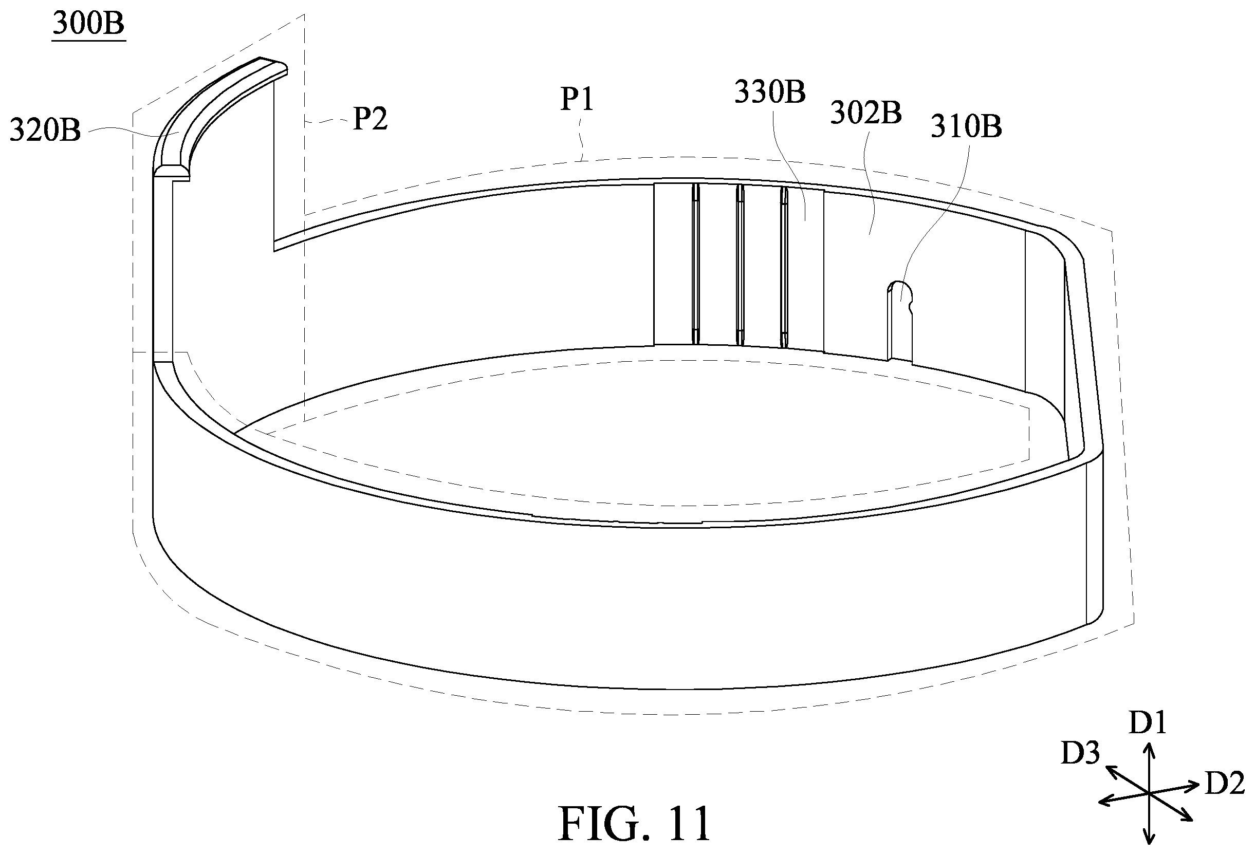 Patent US12345942 Figure 11 – Optical adjustment mechanism of wearable device