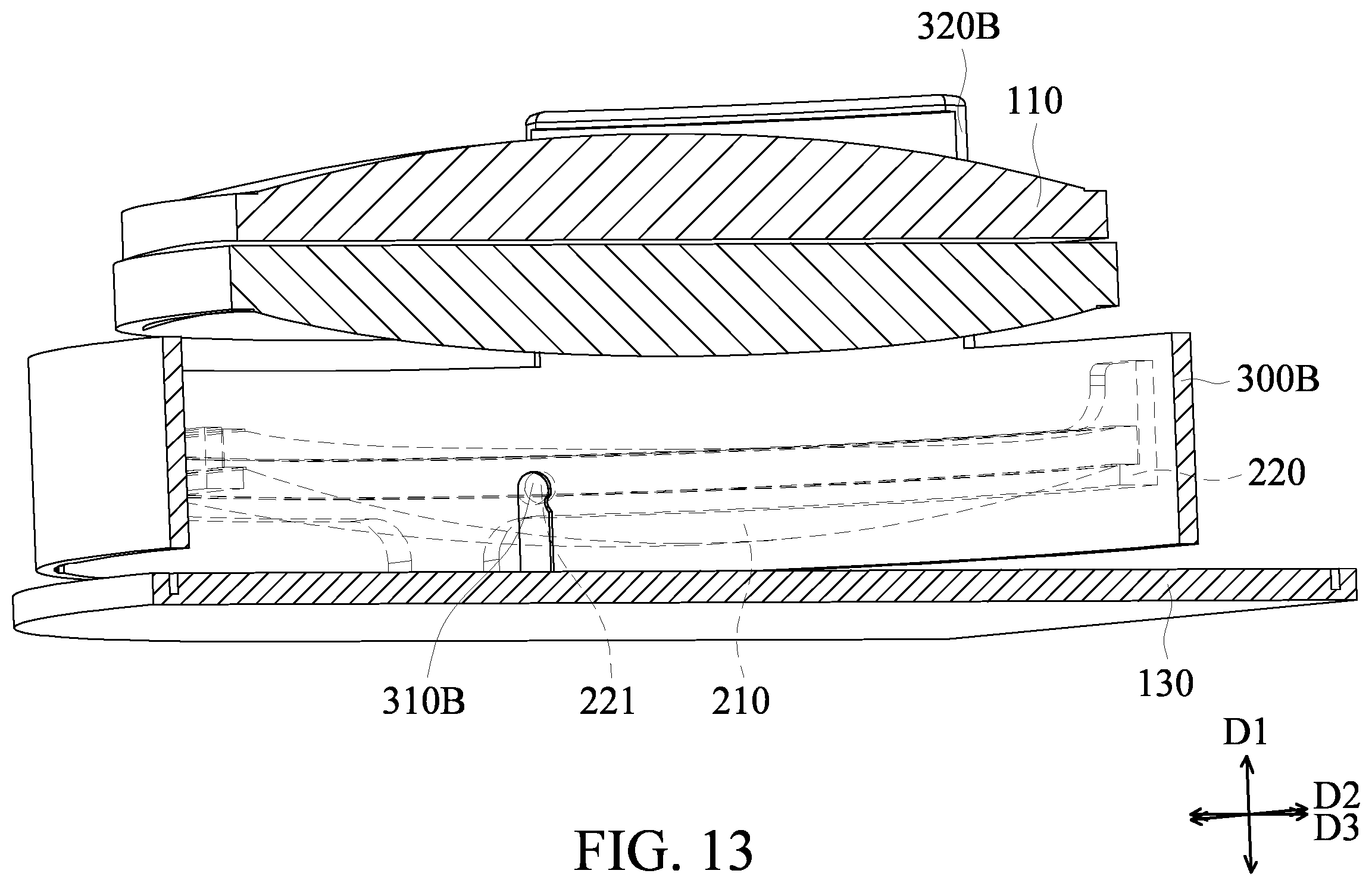 Patent US12345942 Figure 13 – Optical adjustment mechanism of wearable device