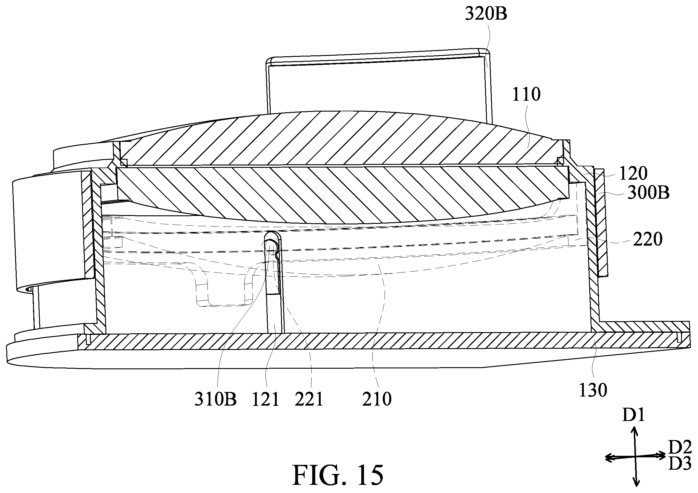 Patent US12345942 Figure 15 – Optical adjustment mechanism of wearable device