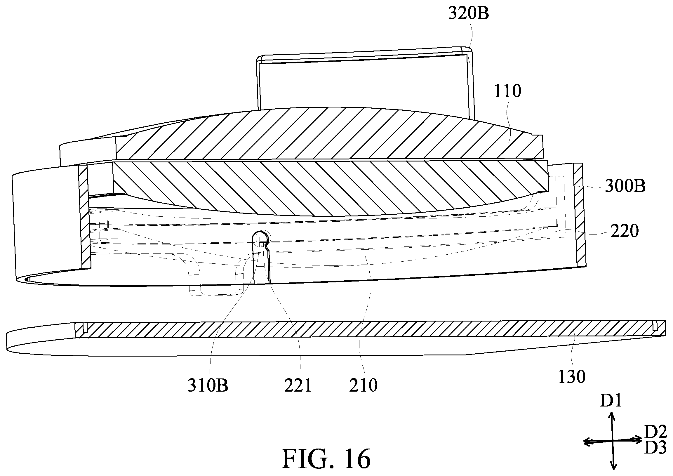 Patent US12345942 Figure 16 – Optical adjustment mechanism of wearable device