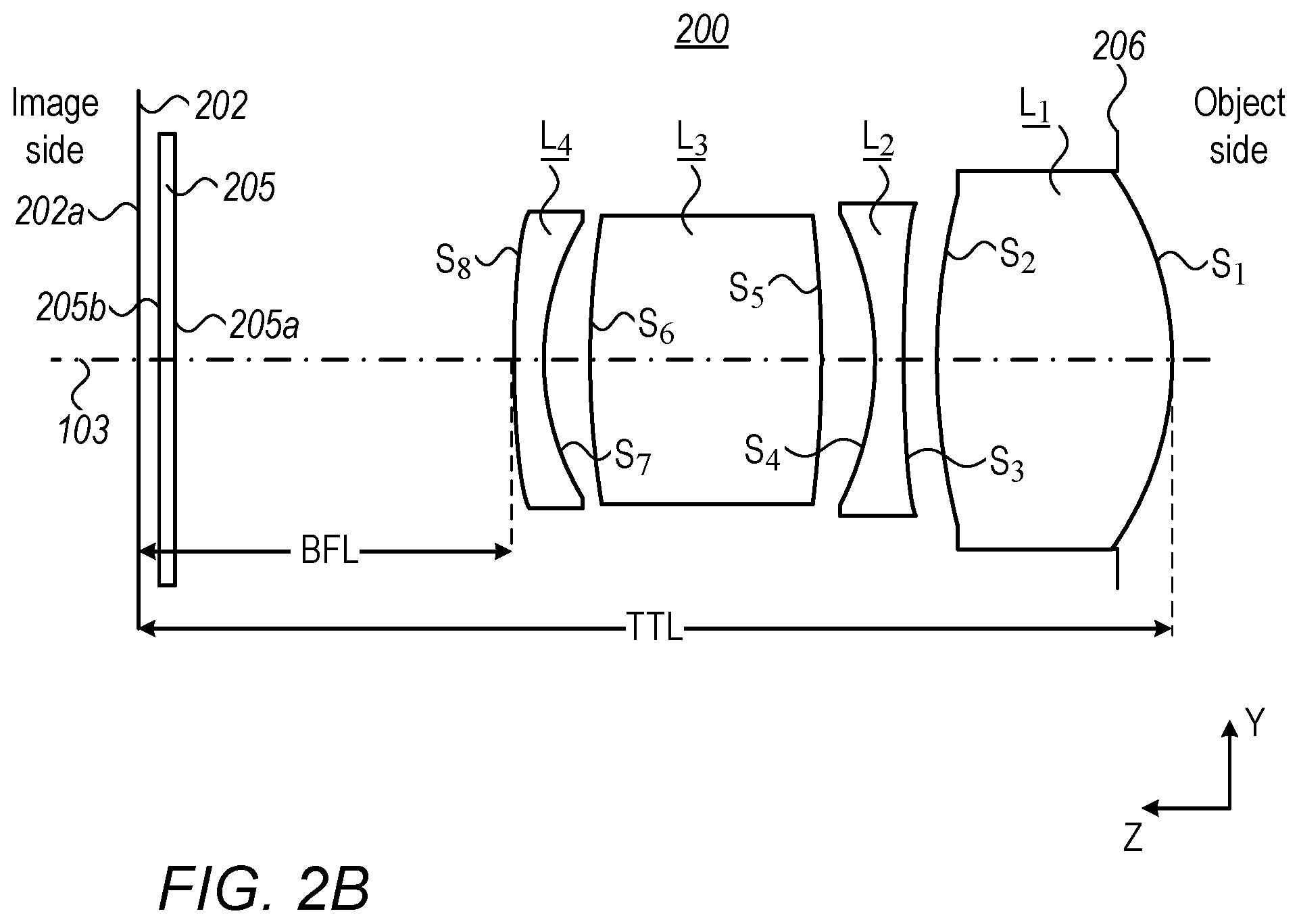Patent US12345943 Figure 4 – Folded camera lens designs