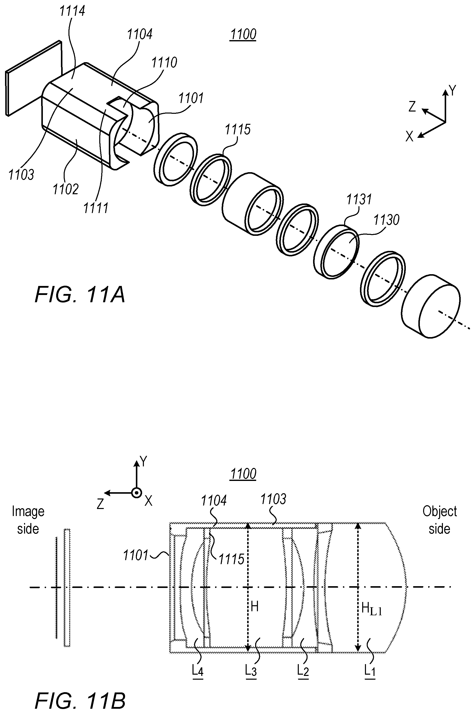 Patent US12345943 Figure 10 – Folded camera lens designs