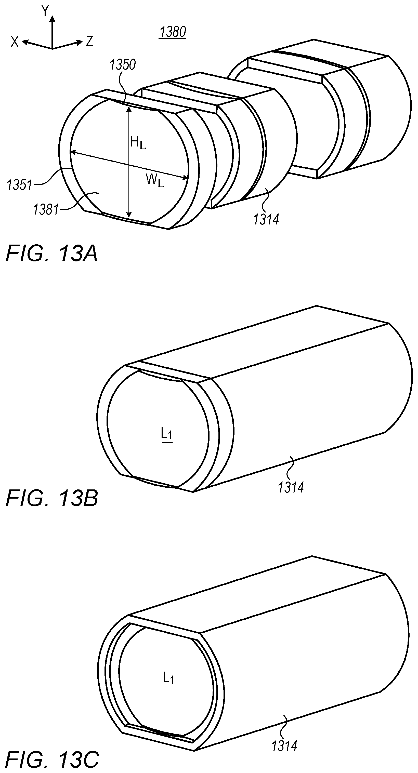 Patent US12345943 Figure 13 – Folded camera lens designs