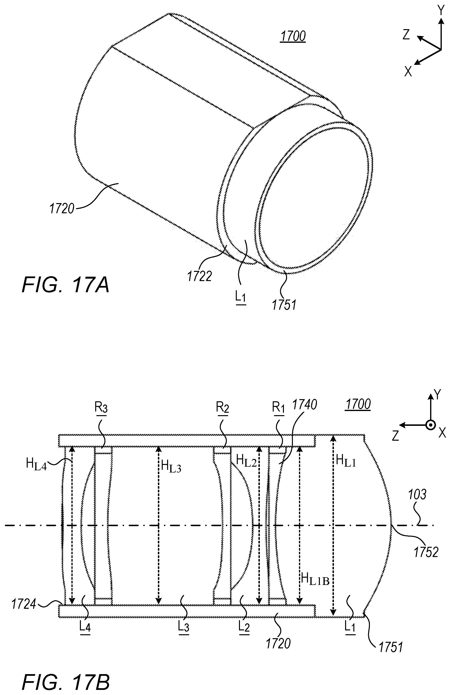 Patent US12345943 Figure 16 – Folded camera lens designs