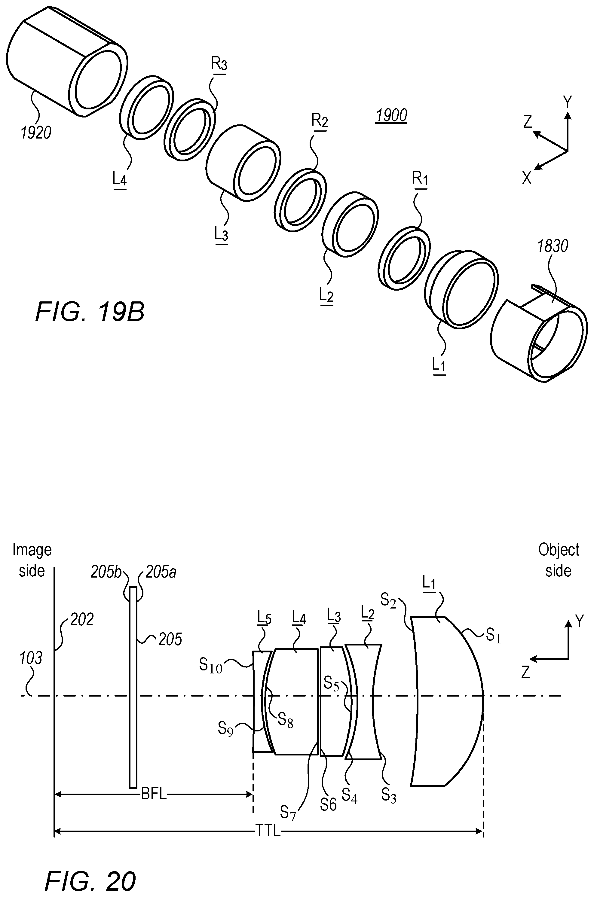 Patent US12345943 Figure 20 – Folded camera lens designs