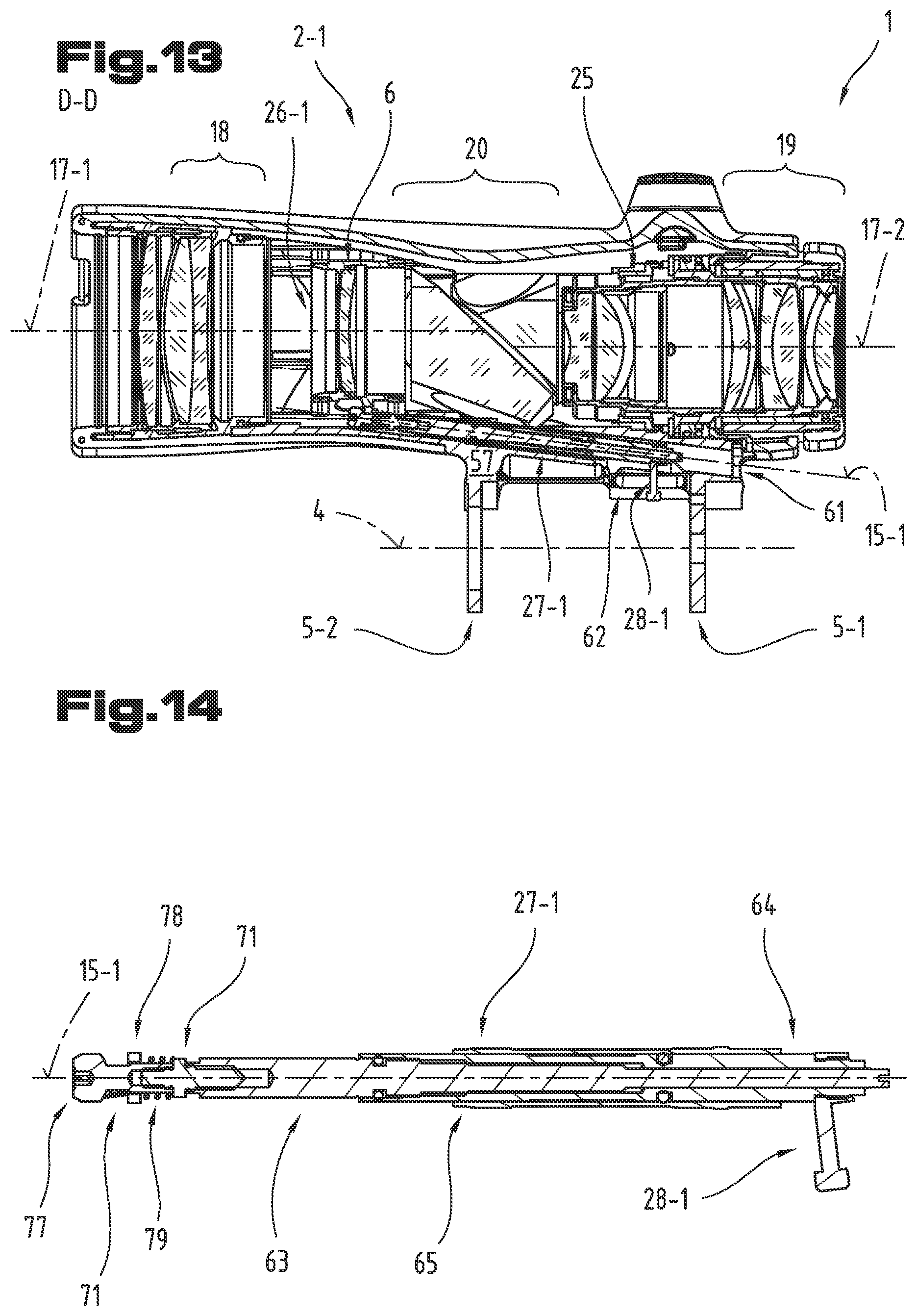 Patent US12345946 Figure 7 – Binocular focusing device and rotational limit