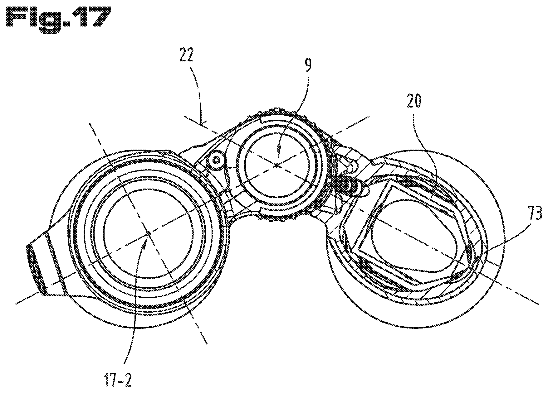 Patent US12345946 Figure 9 – Binocular focusing device and rotational limit