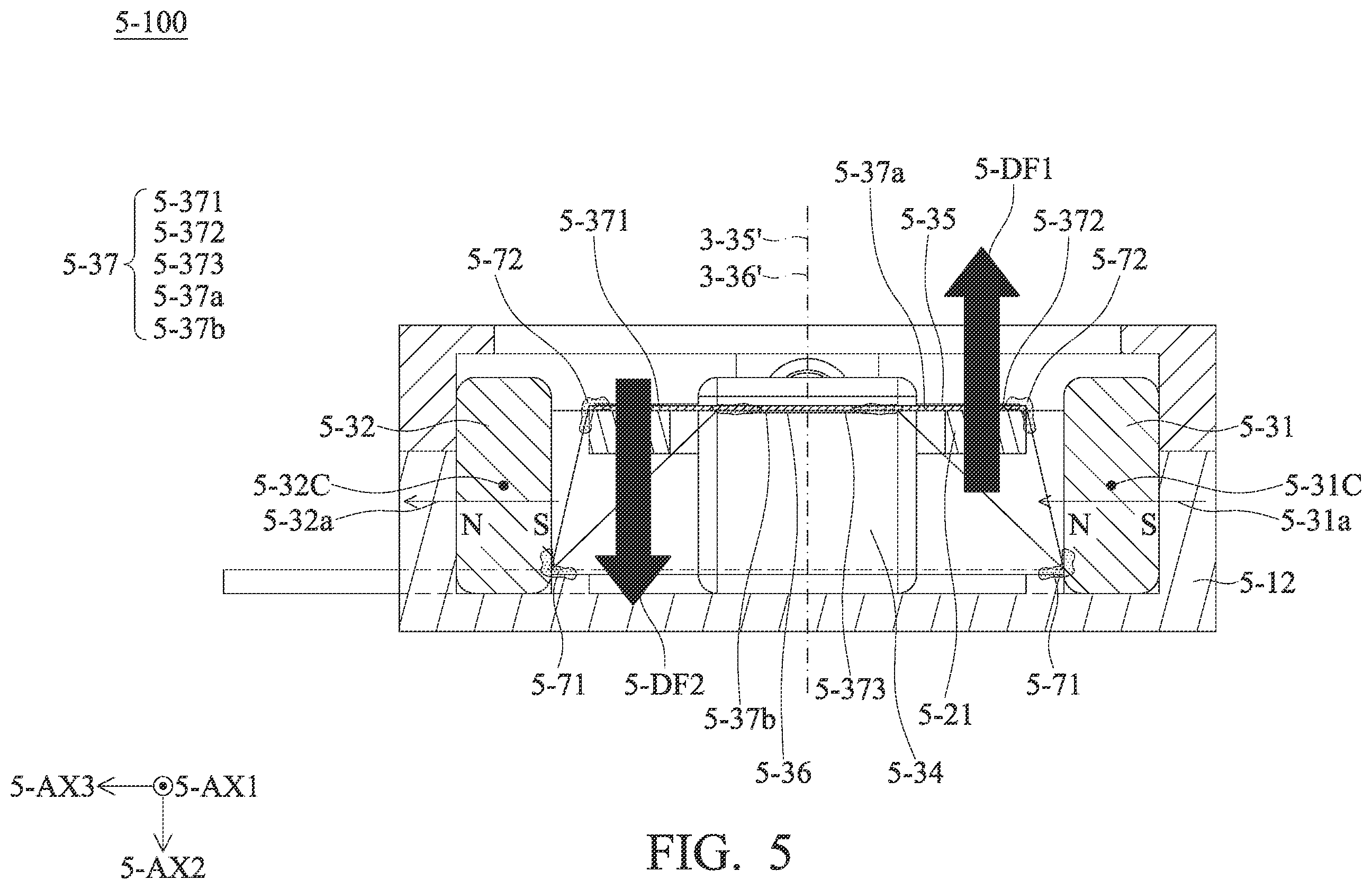Patent US12345947 Figure 5 – Optical element driving mechanism