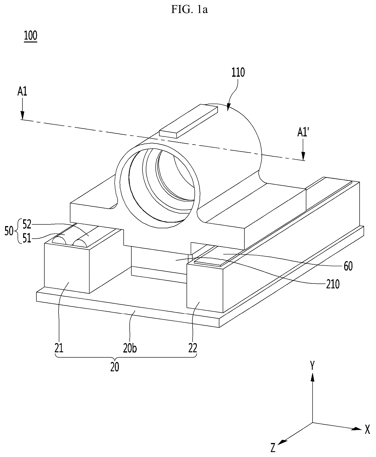 Patent US12345948 — Camera actuator and camera module including the same — Figure 1