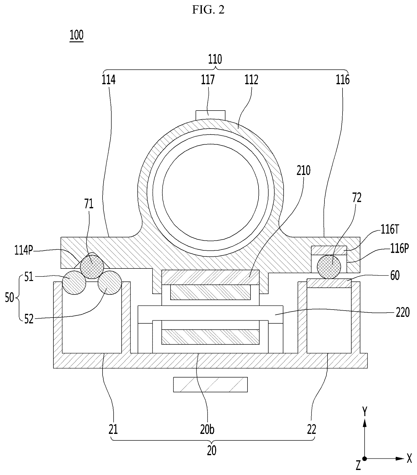 Patent US12345948 Figure 3 – Camera actuator and camera module including the same
