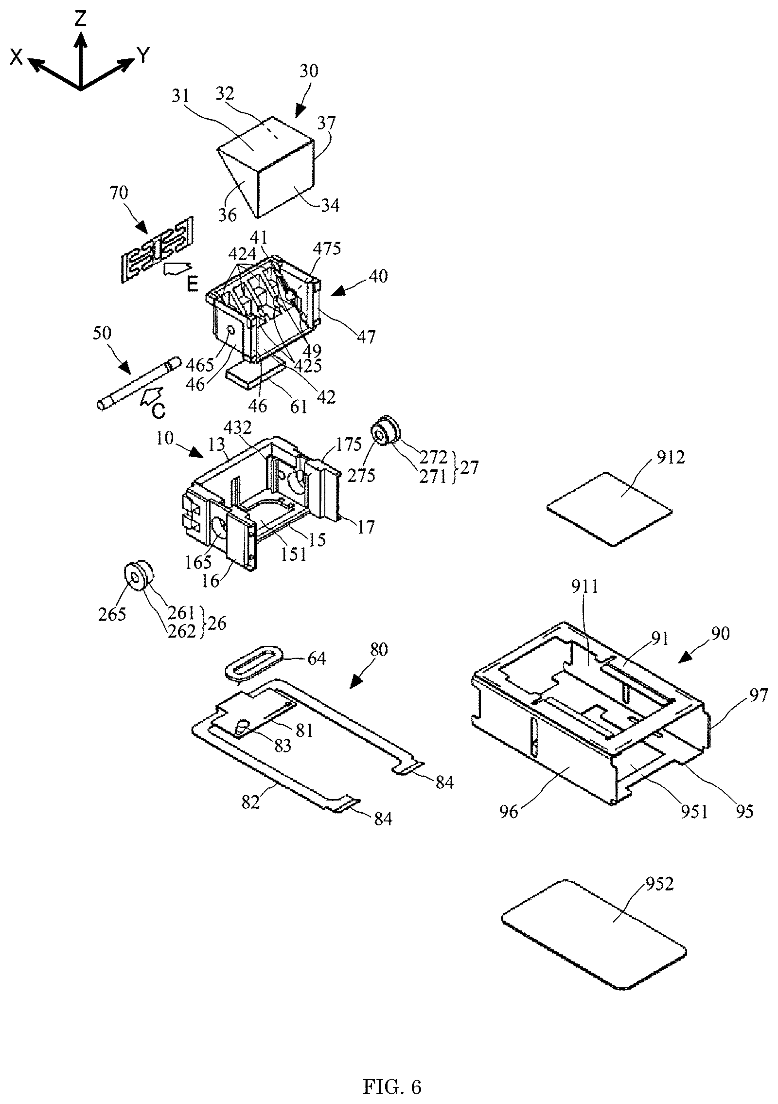 Patent US12345950 Figure 6 – Optical element driving device, camera device and electronic apparatus