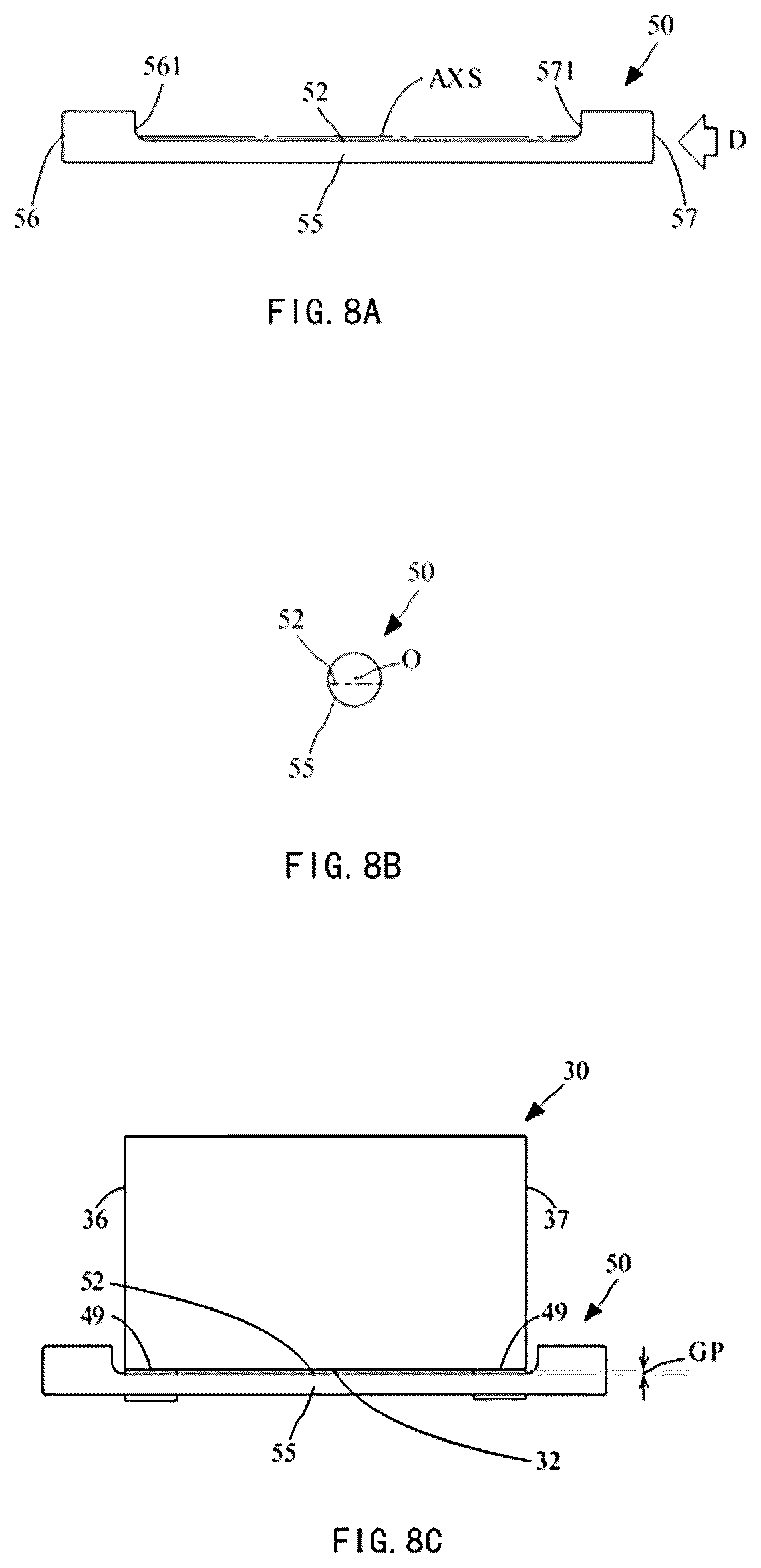 Patent US12345950 Figure 8 – Optical element driving device, camera device and electronic apparatus