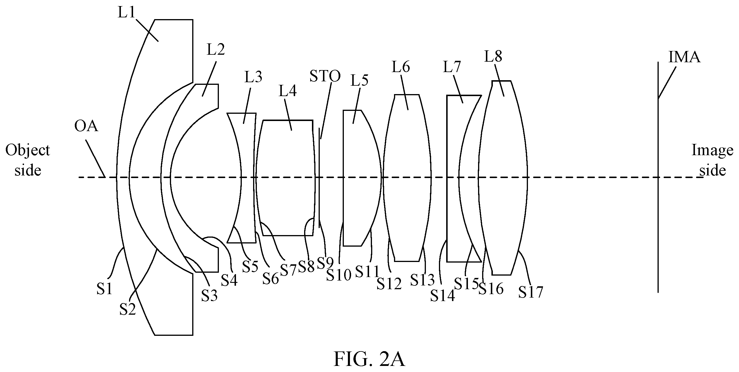 Patent US12345951 Figure 2 – Wide-angle lens assembly