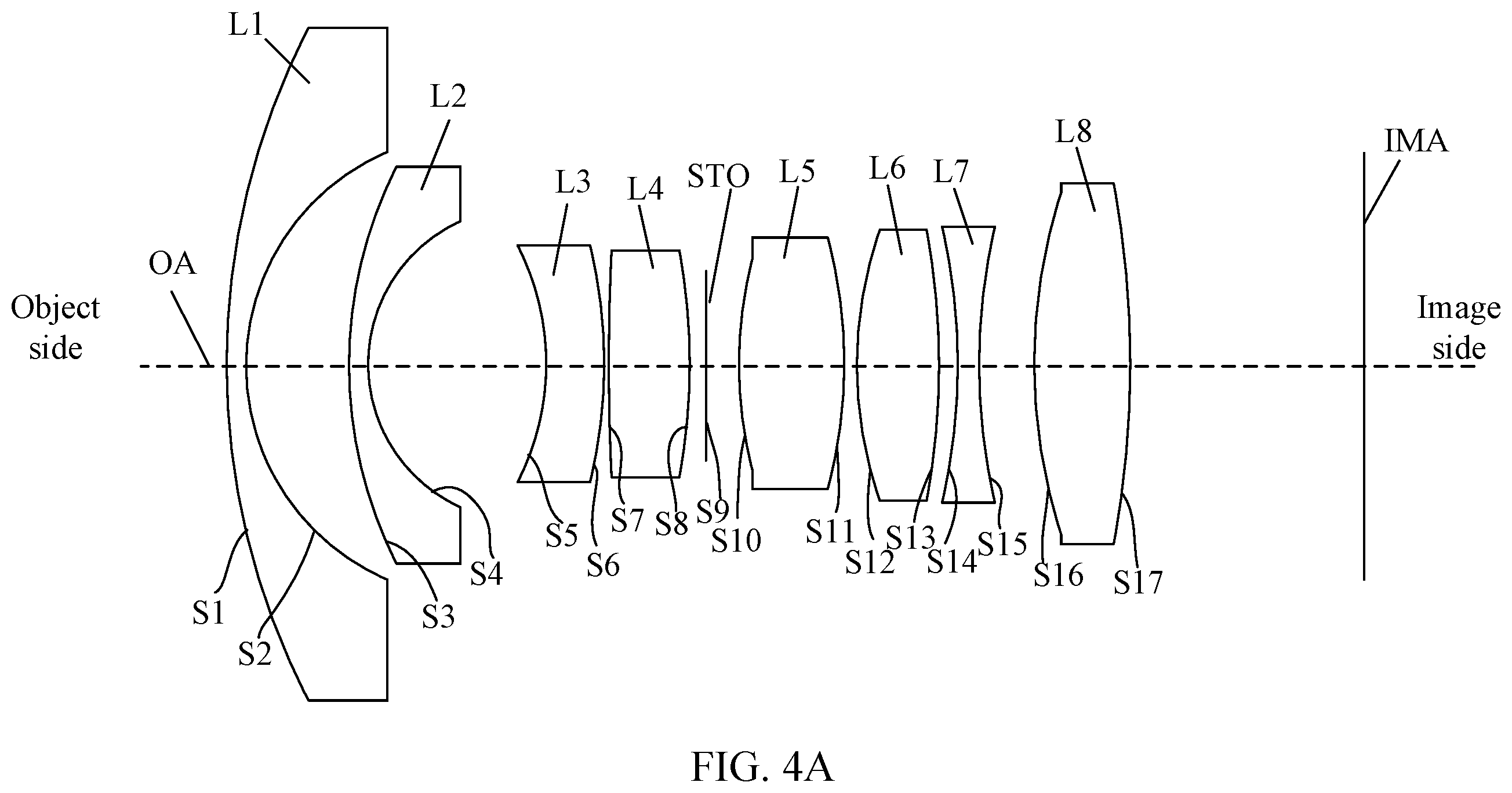 Patent US12345951 Figure 8 – Wide-angle lens assembly