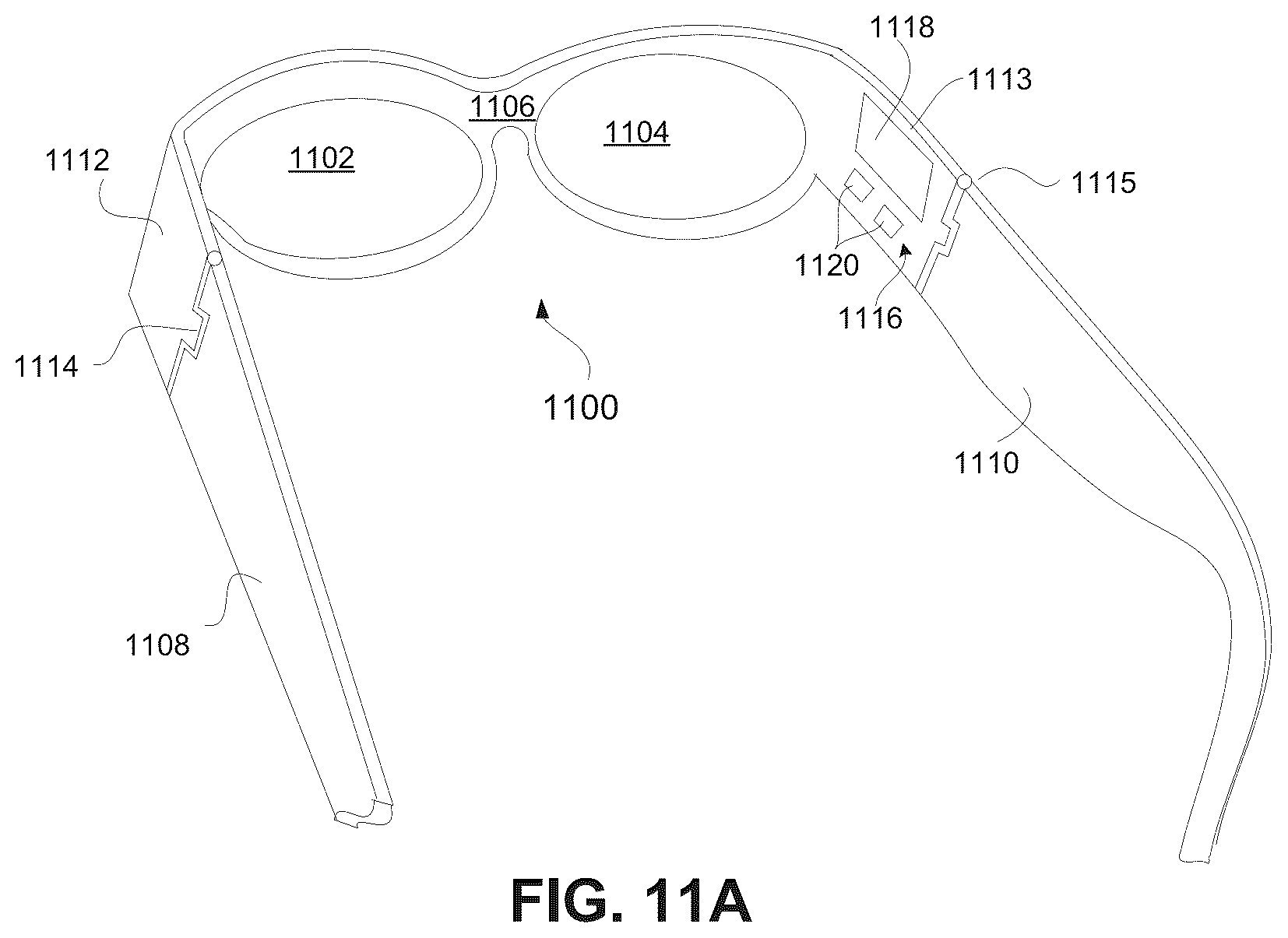 Patent US12345955 Figure 16 – Head-worn eyewear structure with internal fan
