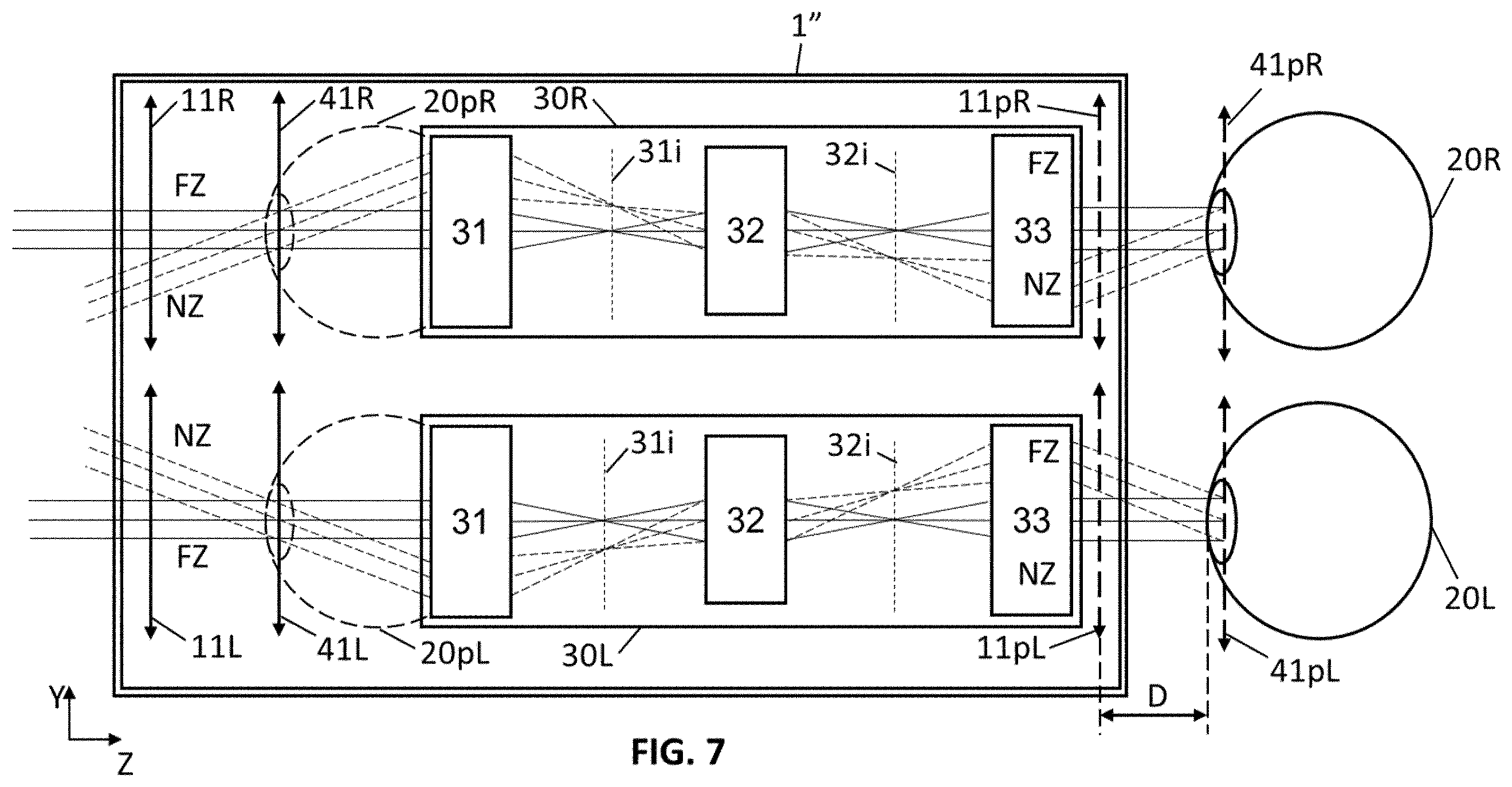 Patent US12345956 Figure 9 – Apparatus and method for projecting a pal lens in front of an eye