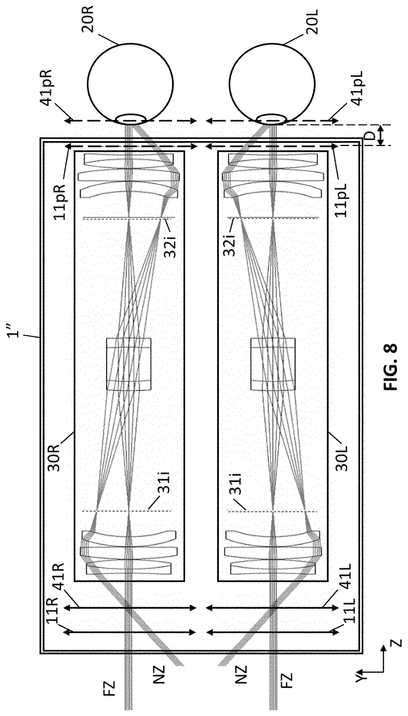 Patent US12345956 Figure 10 – Apparatus and method for projecting a pal lens in front of an eye