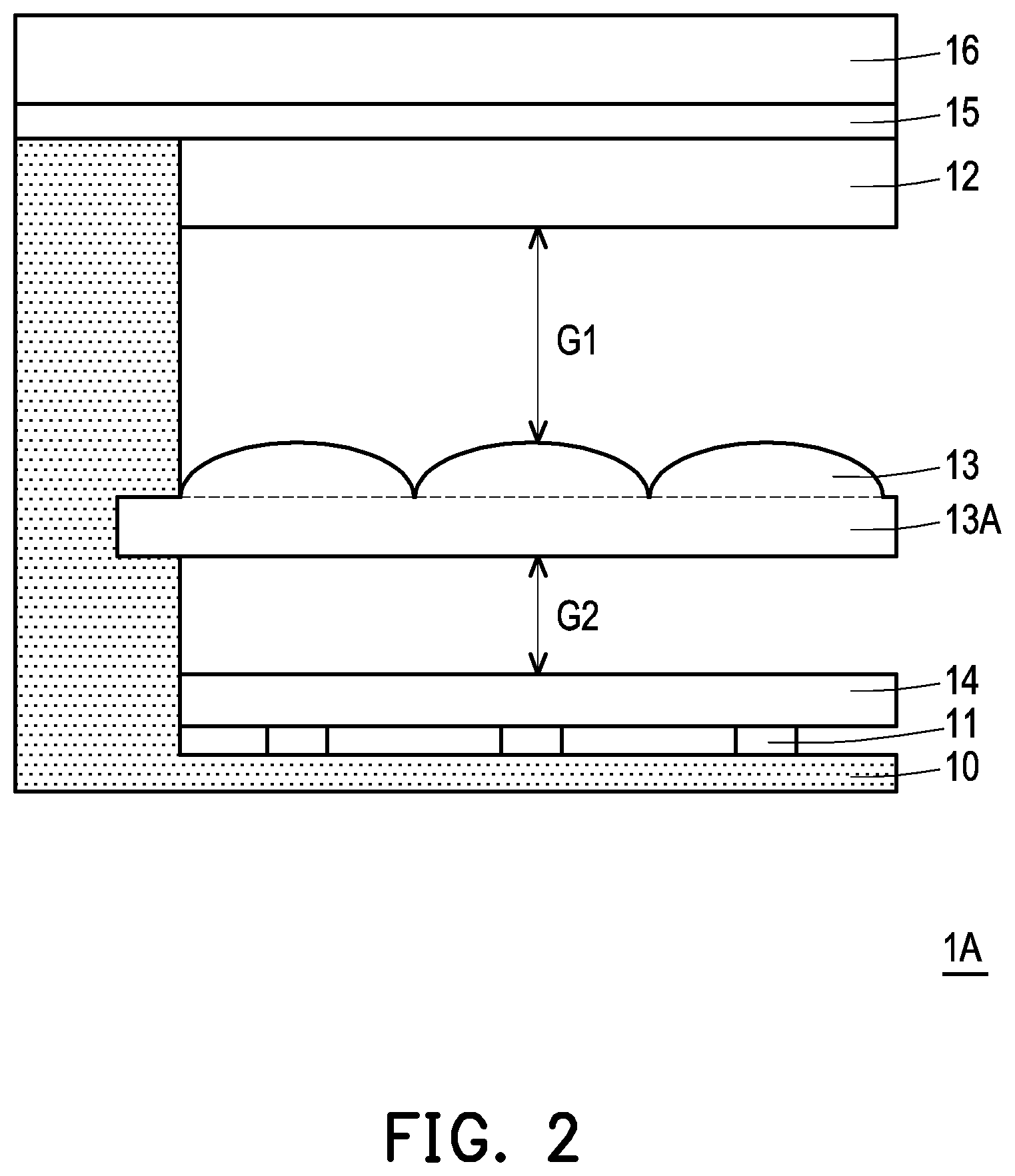 Patent US12345969 Figure 2 – Electronic device comprising a plurality of micro lenses switchable between a privacy mode and a share mode