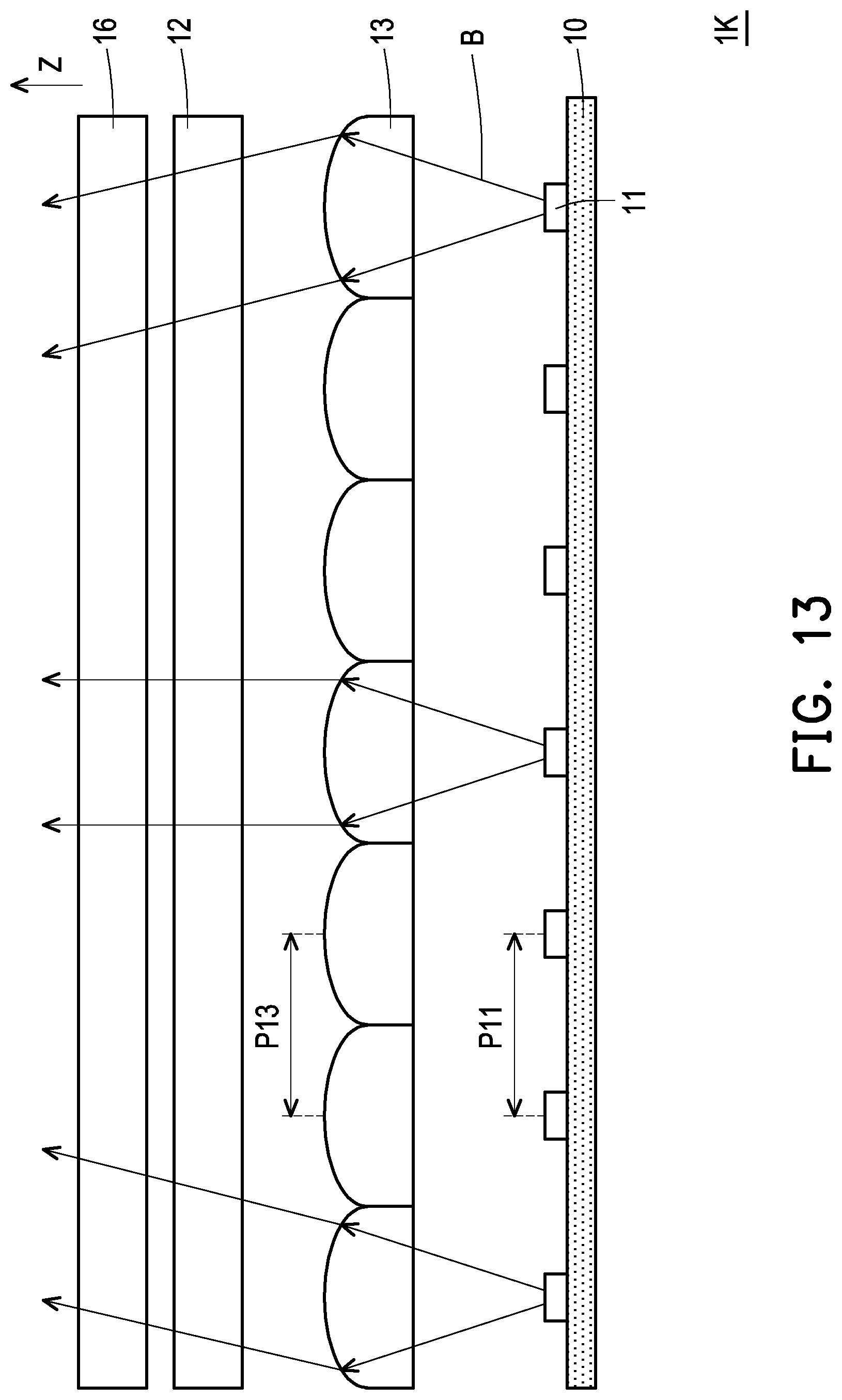 Patent US12345969 Figure 10 – Electronic device comprising a plurality of micro lenses switchable between a privacy mode and a share mode