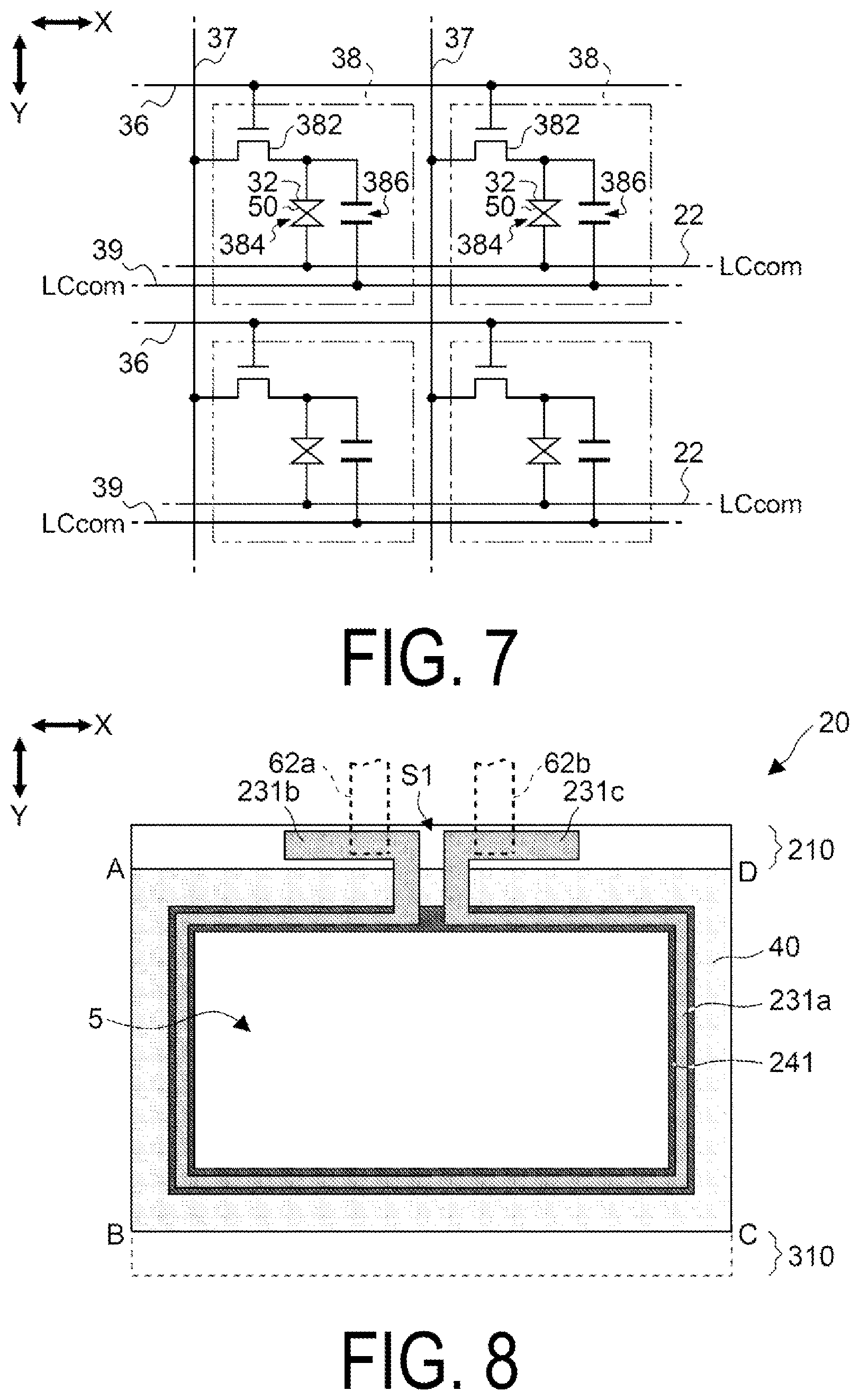 Patent US12345976 Figure 5 – Liquid crystal device having plural substrates and electronic apparatus