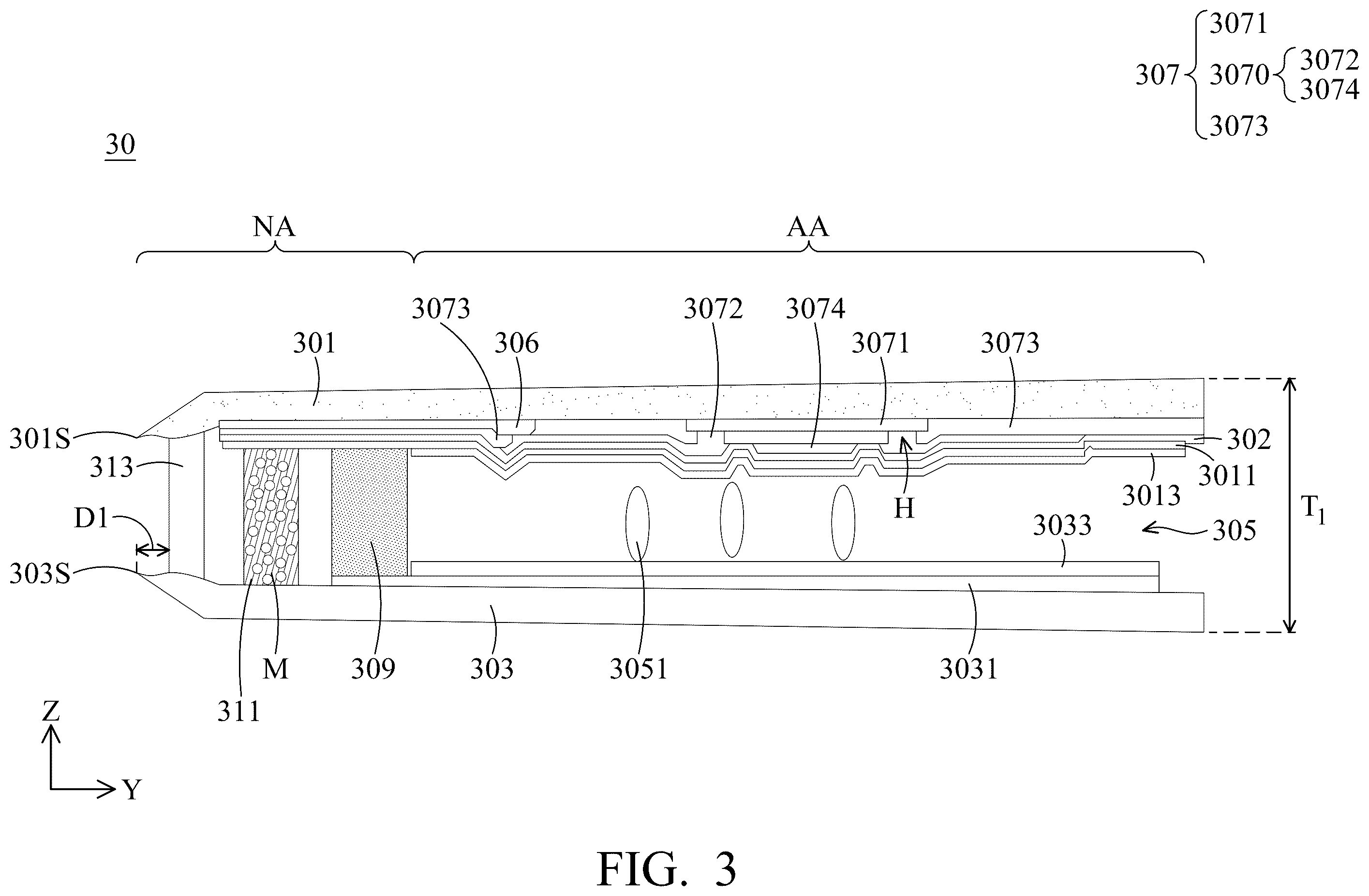 Patent US12345977 Figure 3 – Display device
