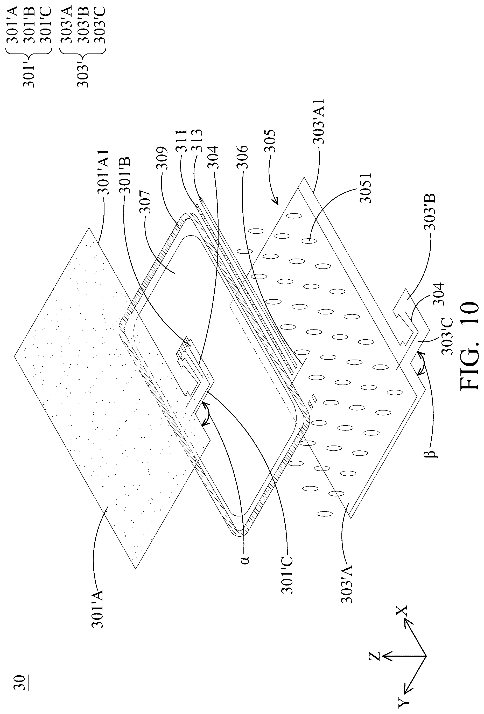 Patent US12345977 Figure 10 – Display device