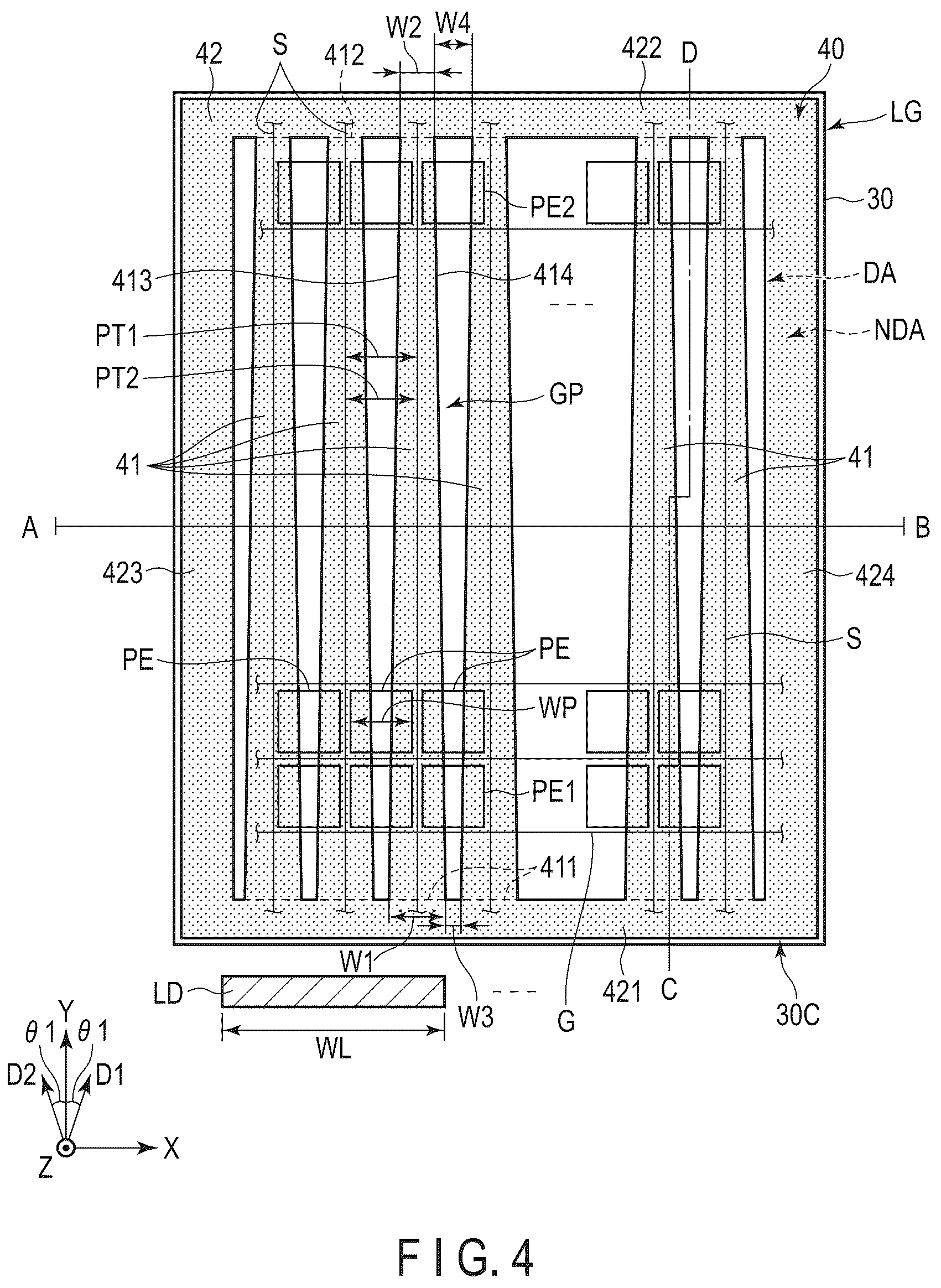 Patent US12345982 Figure 4 – Display device