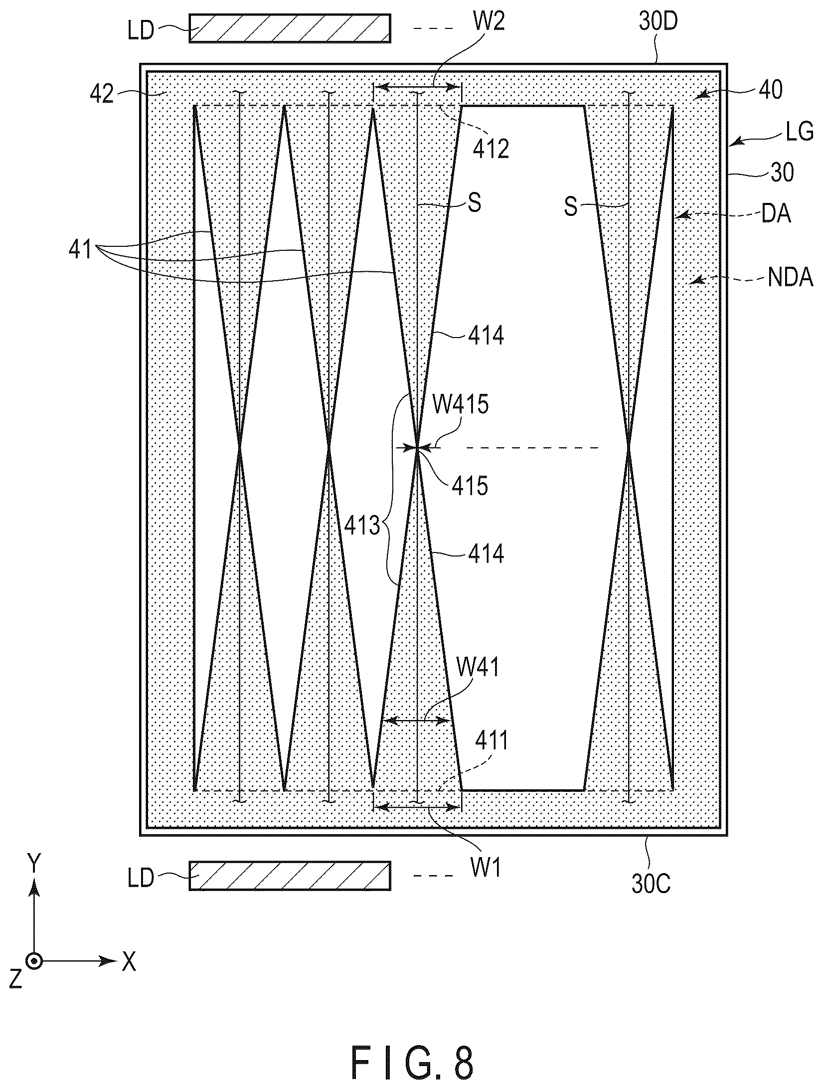 Patent US12345982 Figure 8 – Display device