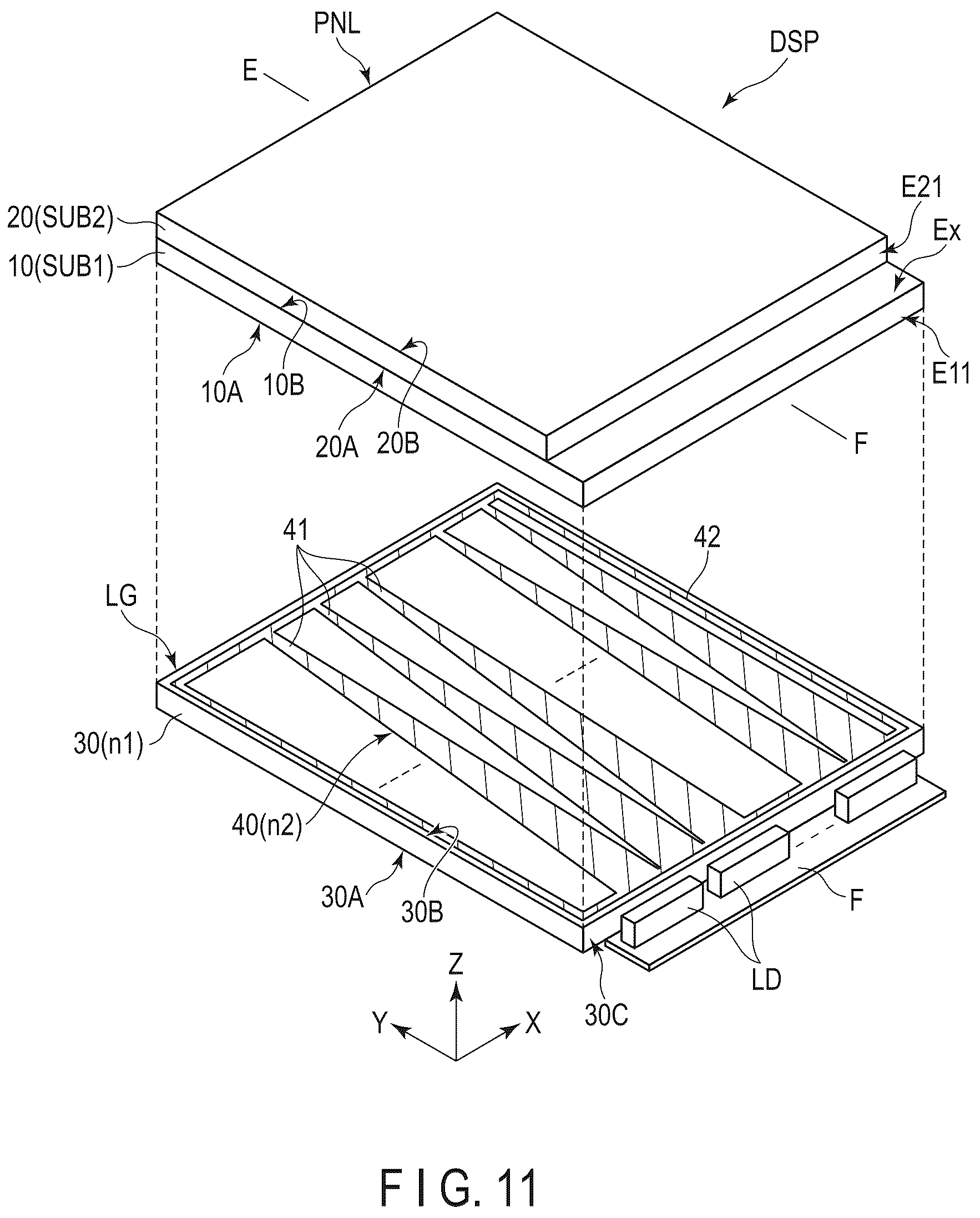 Patent US12345982 Figure 11 – Display device