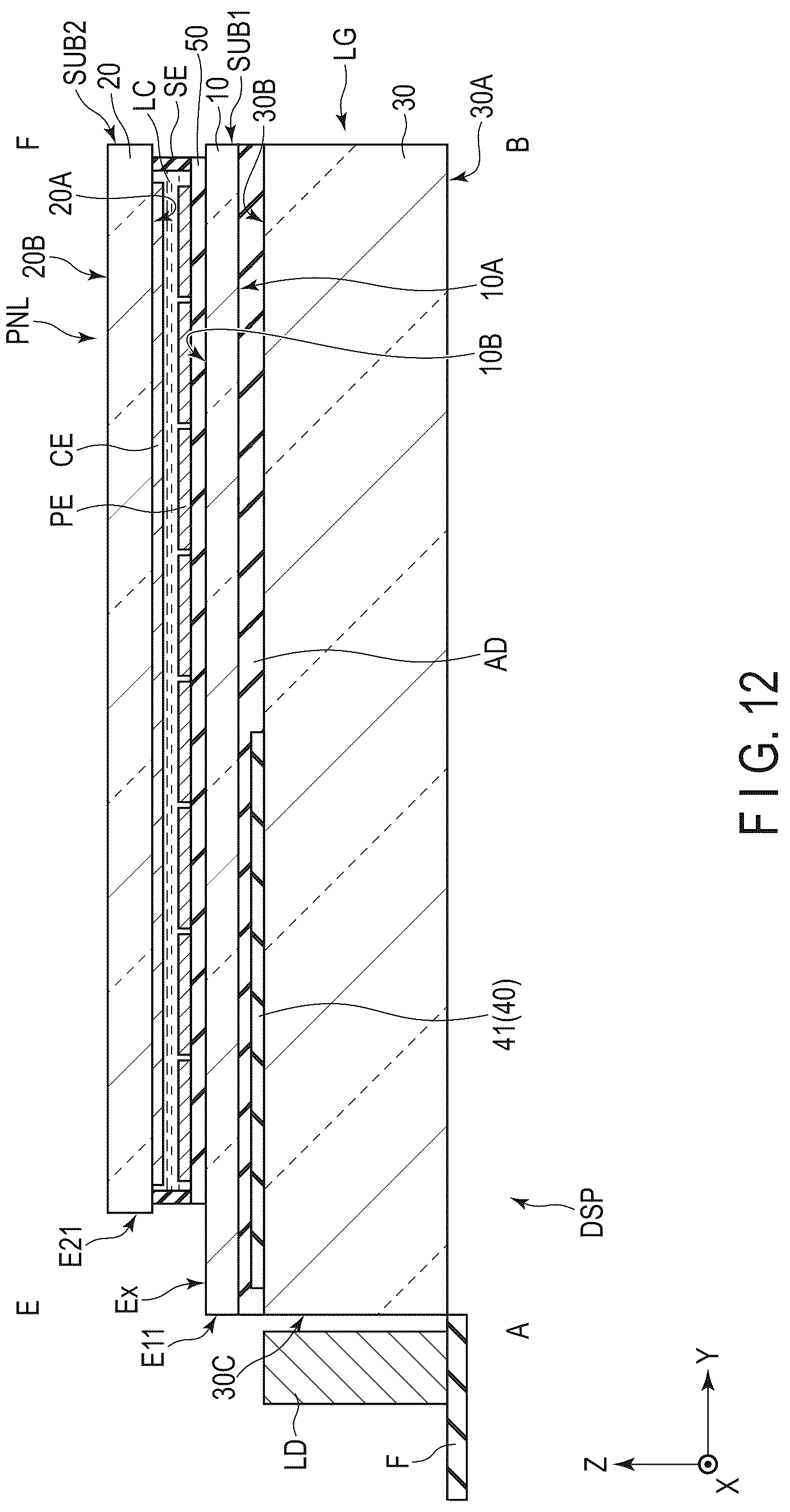 Patent US12345982 Figure 12 – Display device