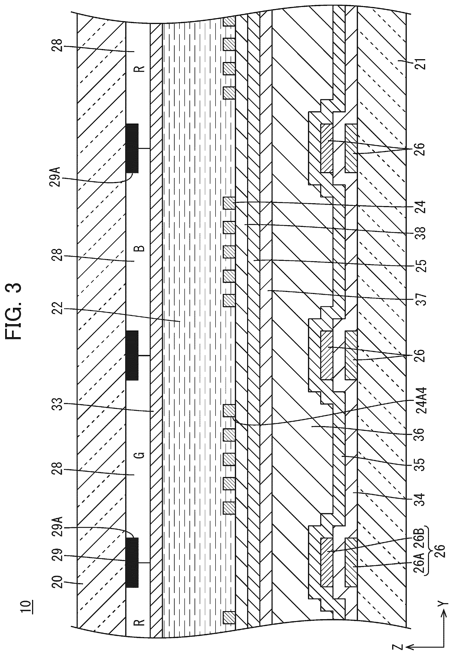 Patent US12345987 Figure 3 – Wiring substrate and display device