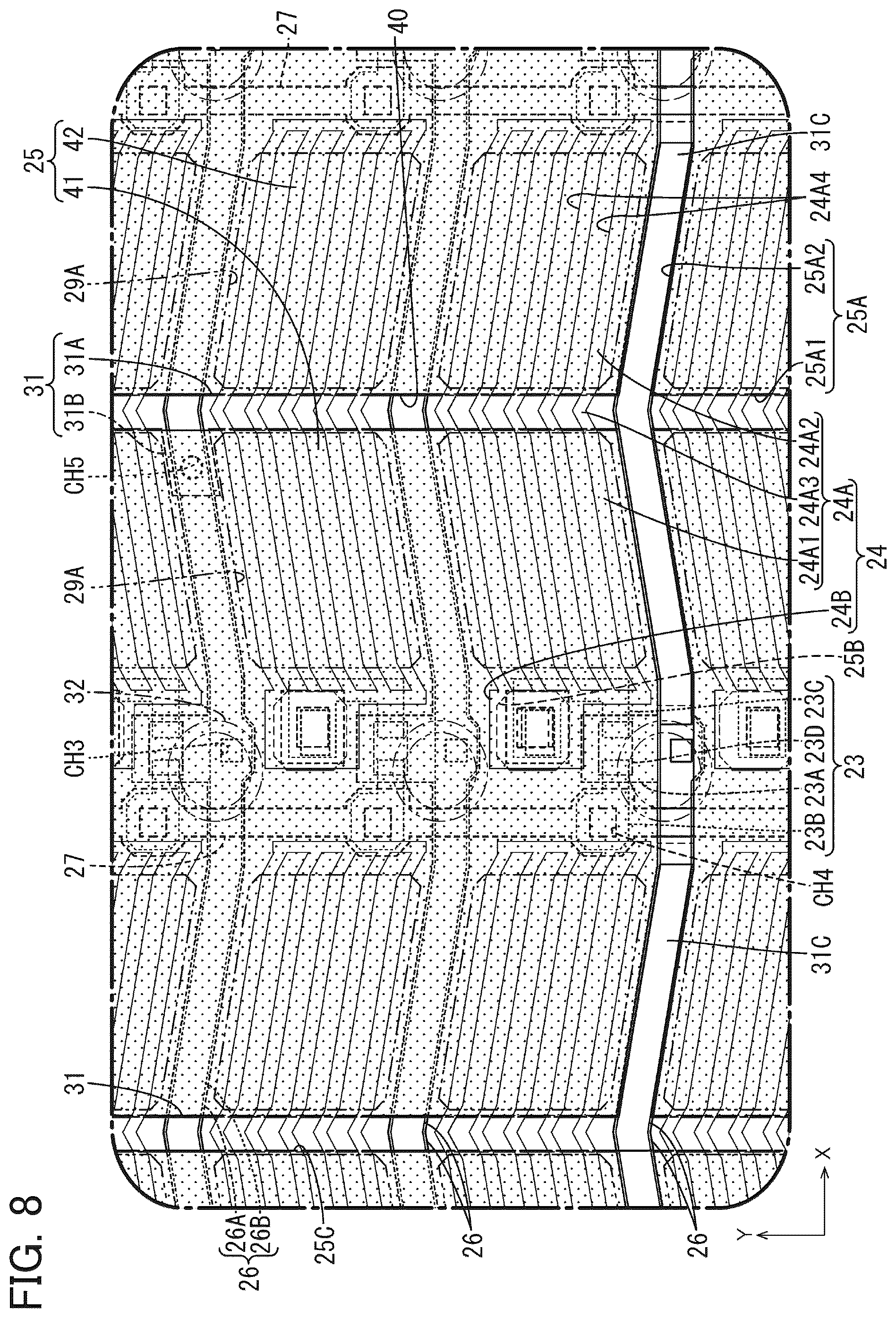 Patent US12345987 Figure 8 – Wiring substrate and display device