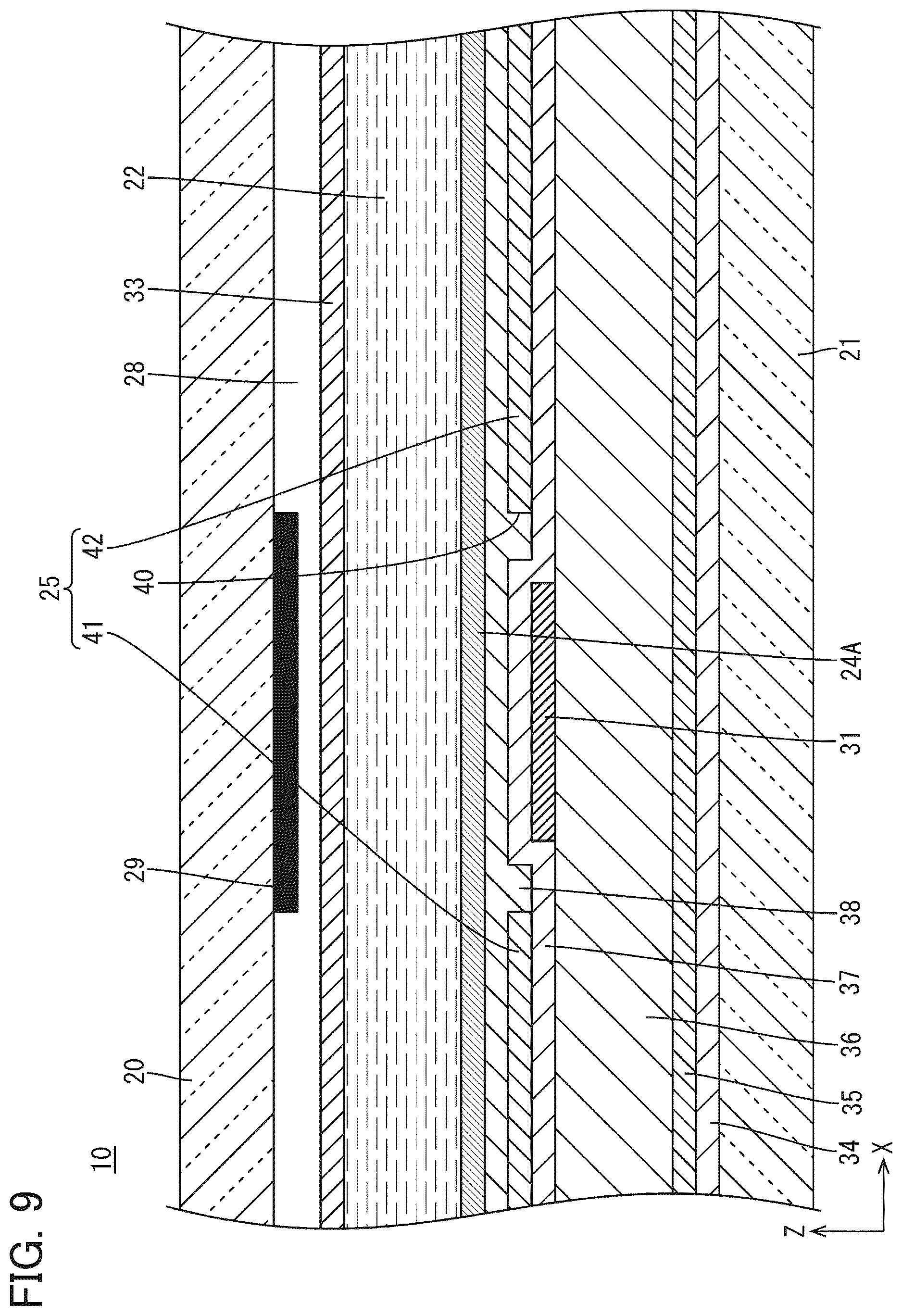 Patent US12345987 Figure 9 – Wiring substrate and display device