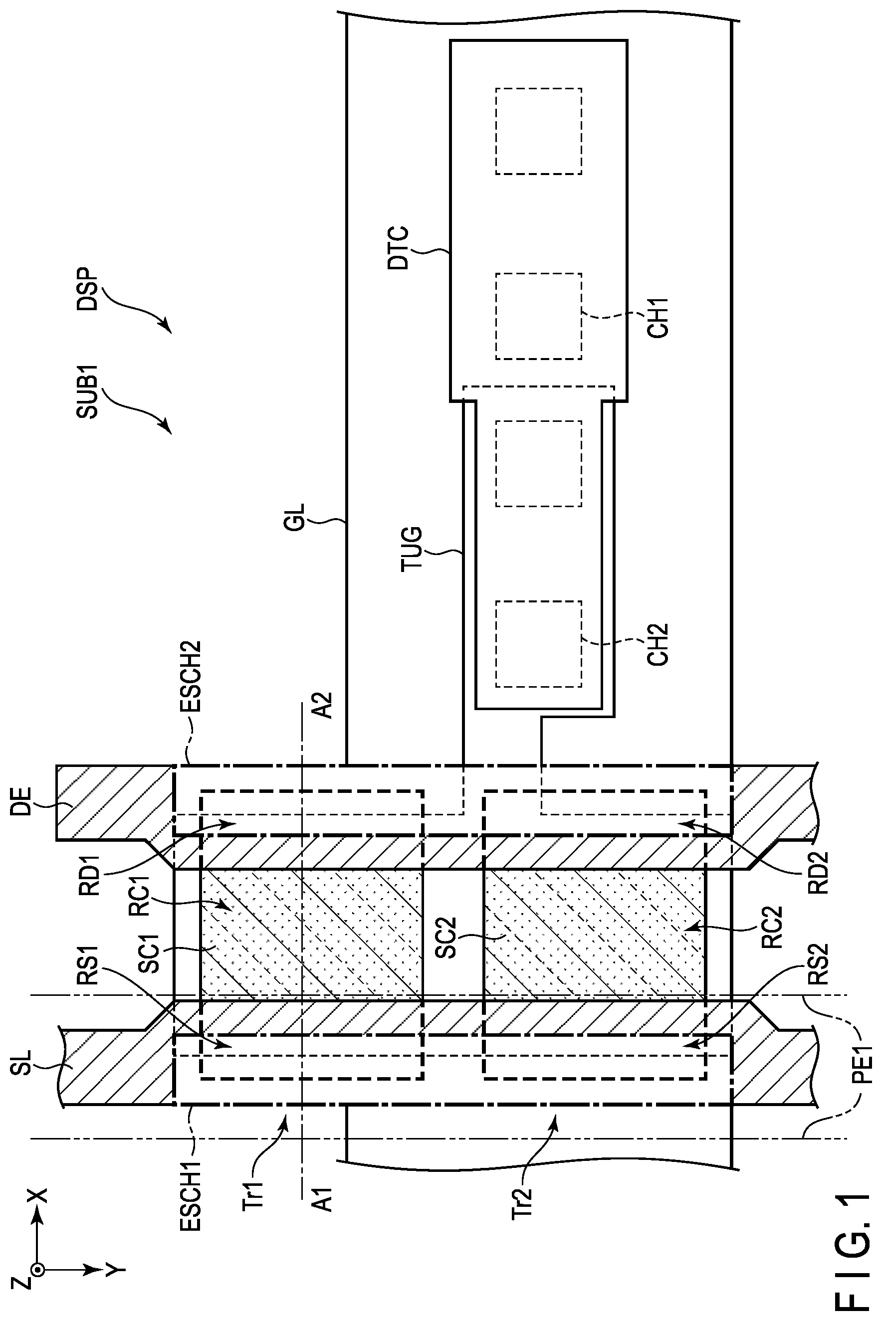 Patent US12345996 Figure 1 – Semiconductor substrate usable in an electrophoretic display device