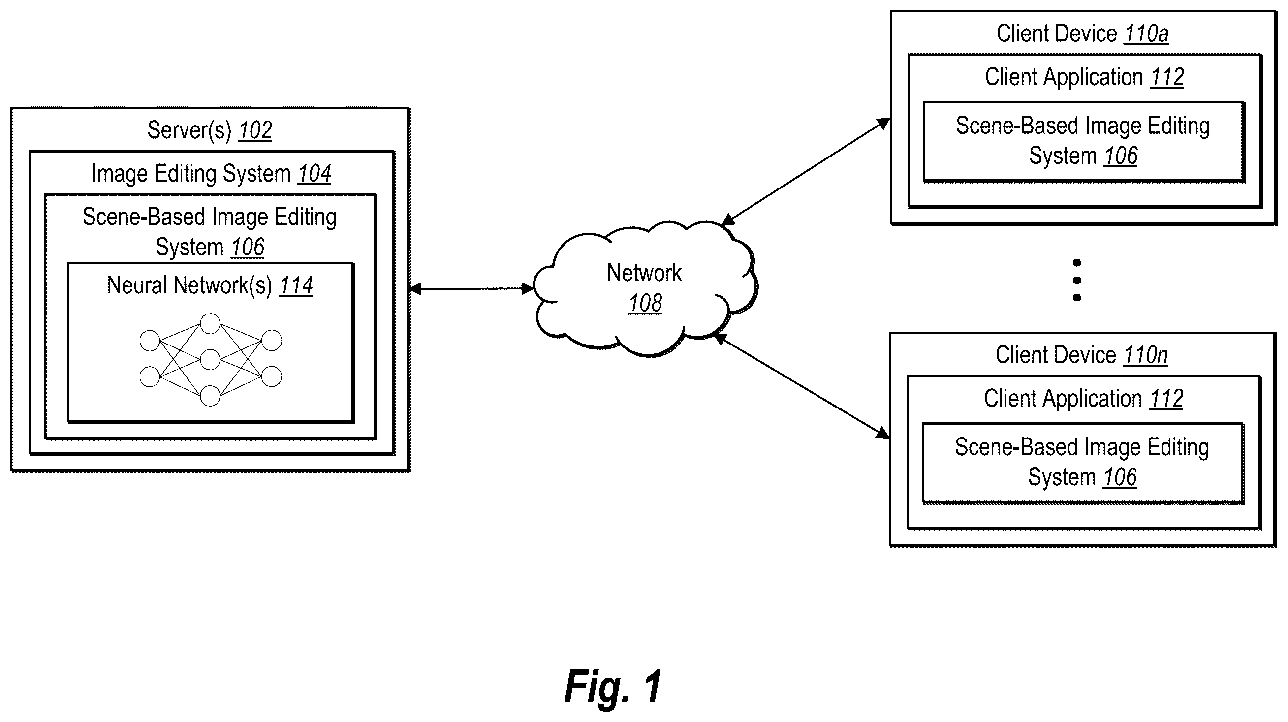 Patent US12347005 Figure 1 – Generating and using behavioral policy graphs that assign behaviors to objects for digital image editing