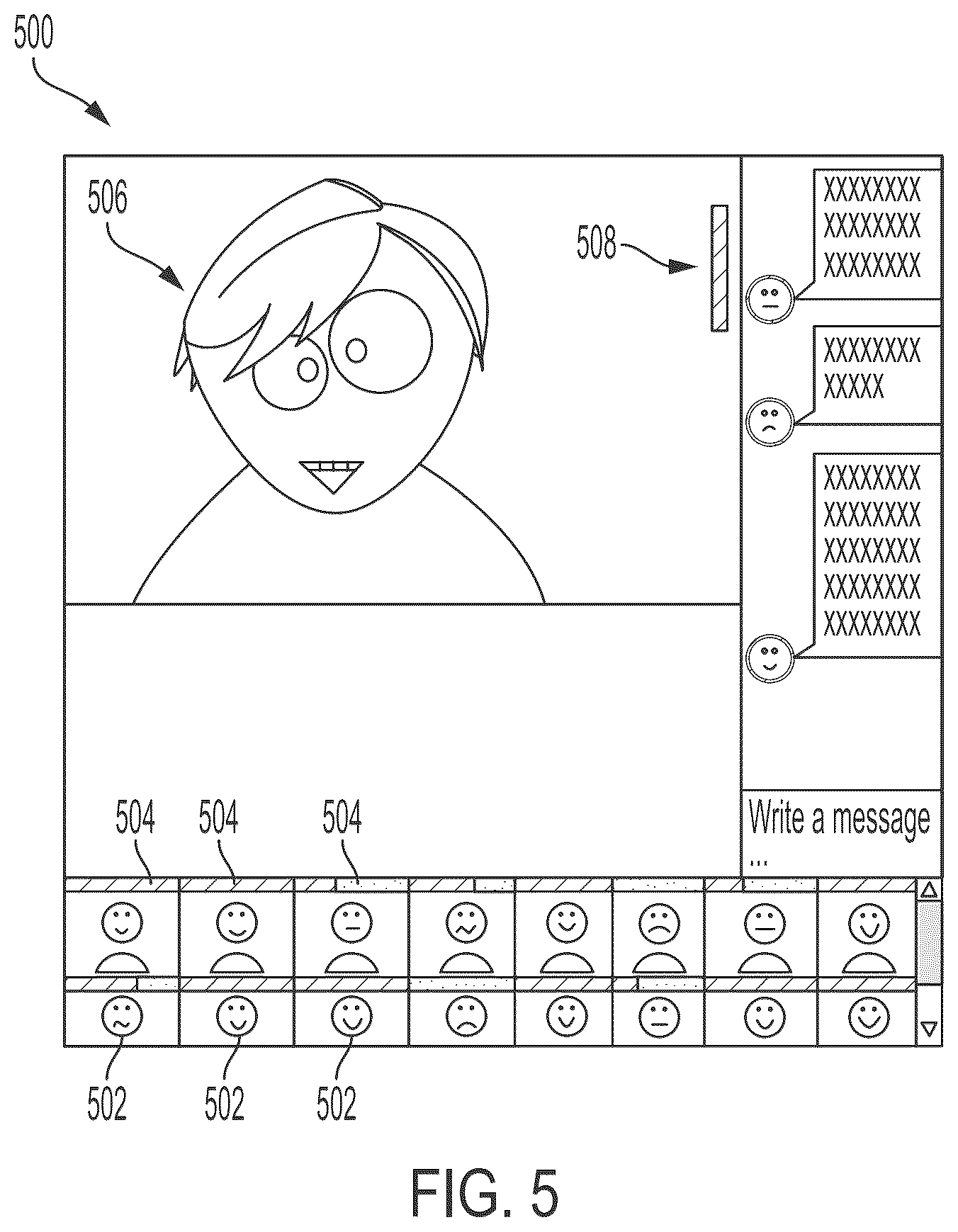 Patent US12347009 Figure 5 – Modifying avatars in user interfaces based on wearable device data using machine learning