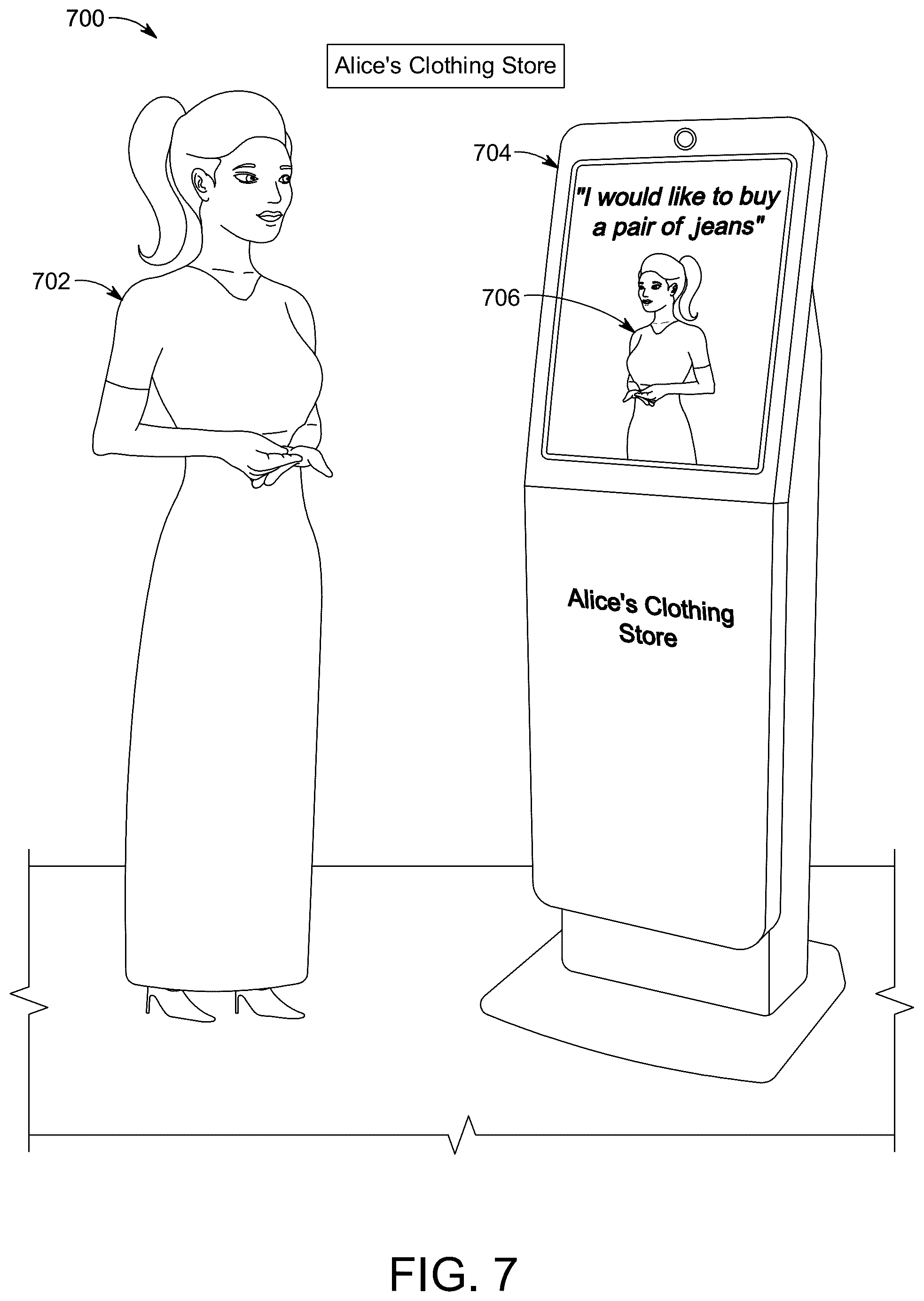 Patent US12347012 Figure 7 – Sentiment-based interactive avatar system for sign language