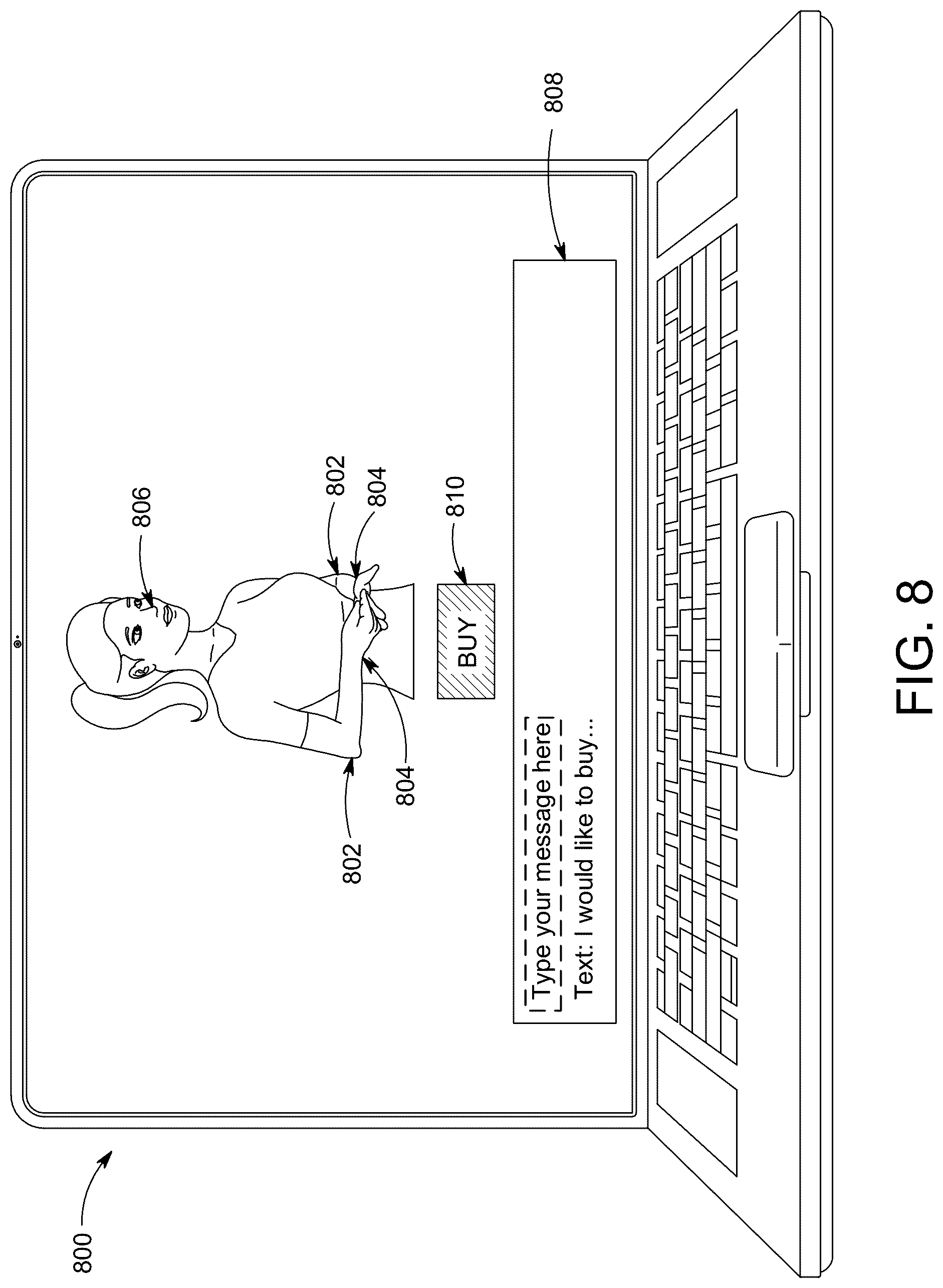 Patent US12347012 Figure 8 – Sentiment-based interactive avatar system for sign language