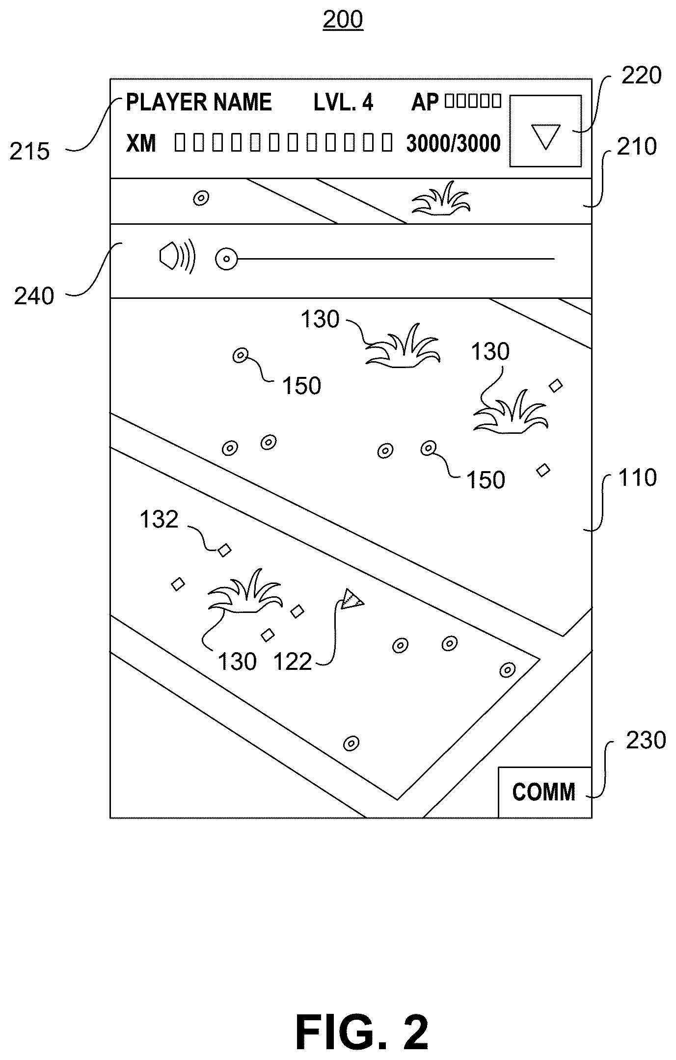 Patent US12347029 Figure 2 – Tagging virtual elements in proximity to user device