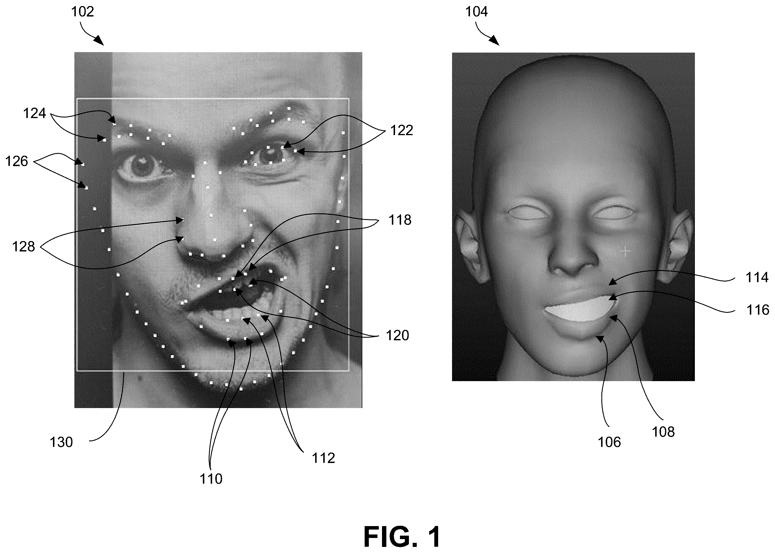 Patent US12347032 Figure 1 – Facial texture synthesis for three-dimensional morphable models