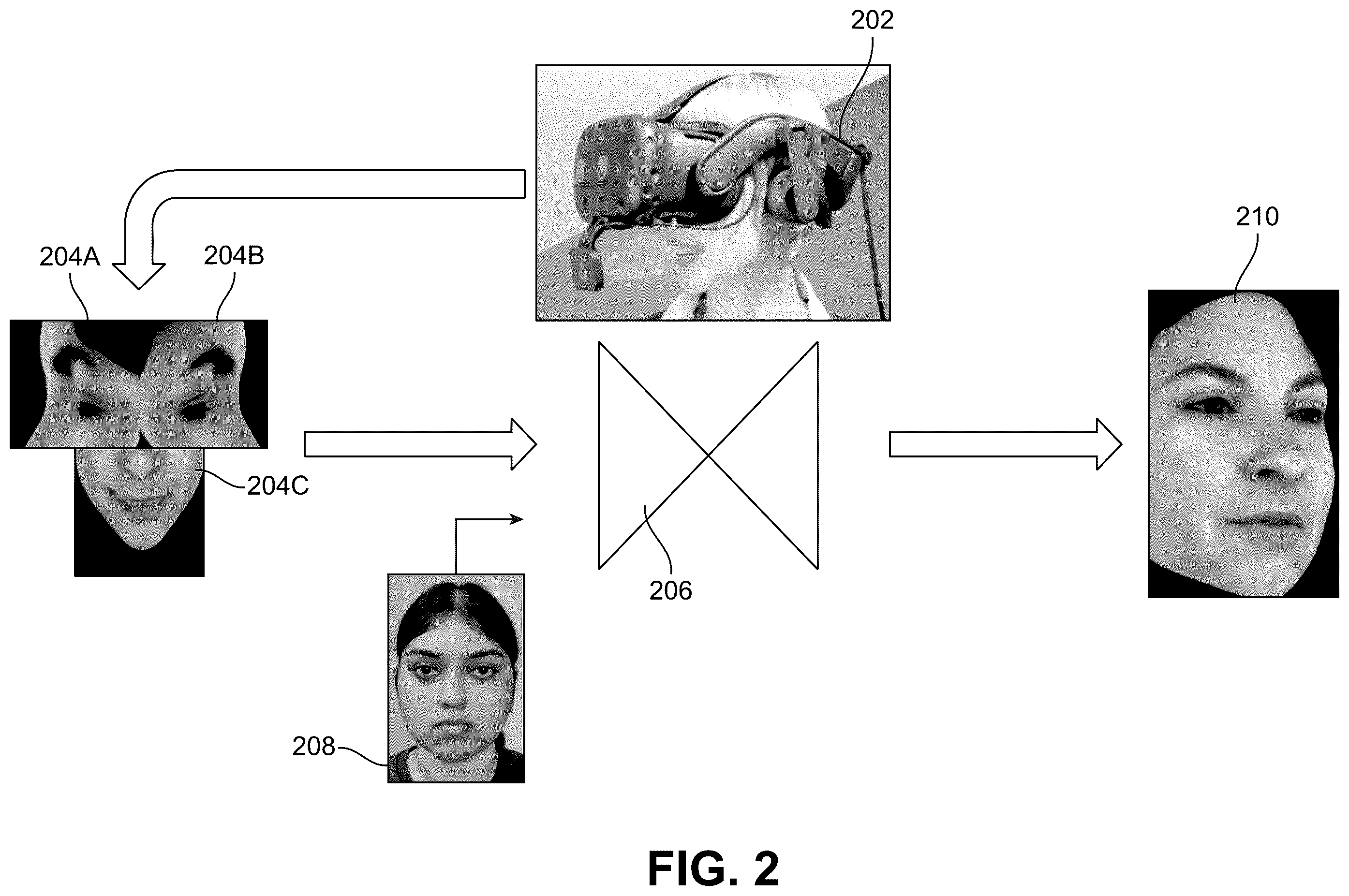 Patent US12347032 Figure 2 – Facial texture synthesis for three-dimensional morphable models