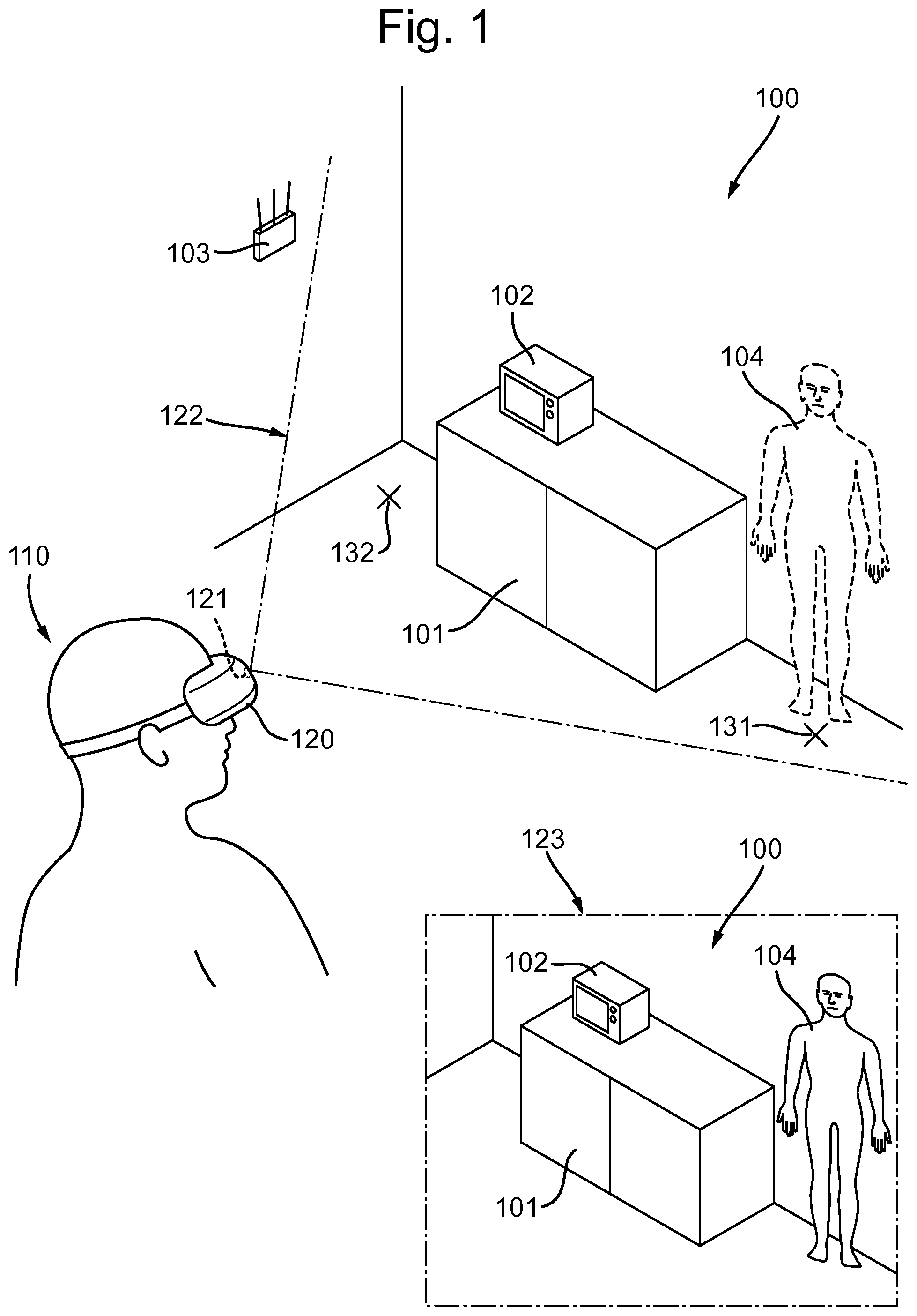 Patent US12347037 Figure 1 – Supporting an augmented-reality software application
