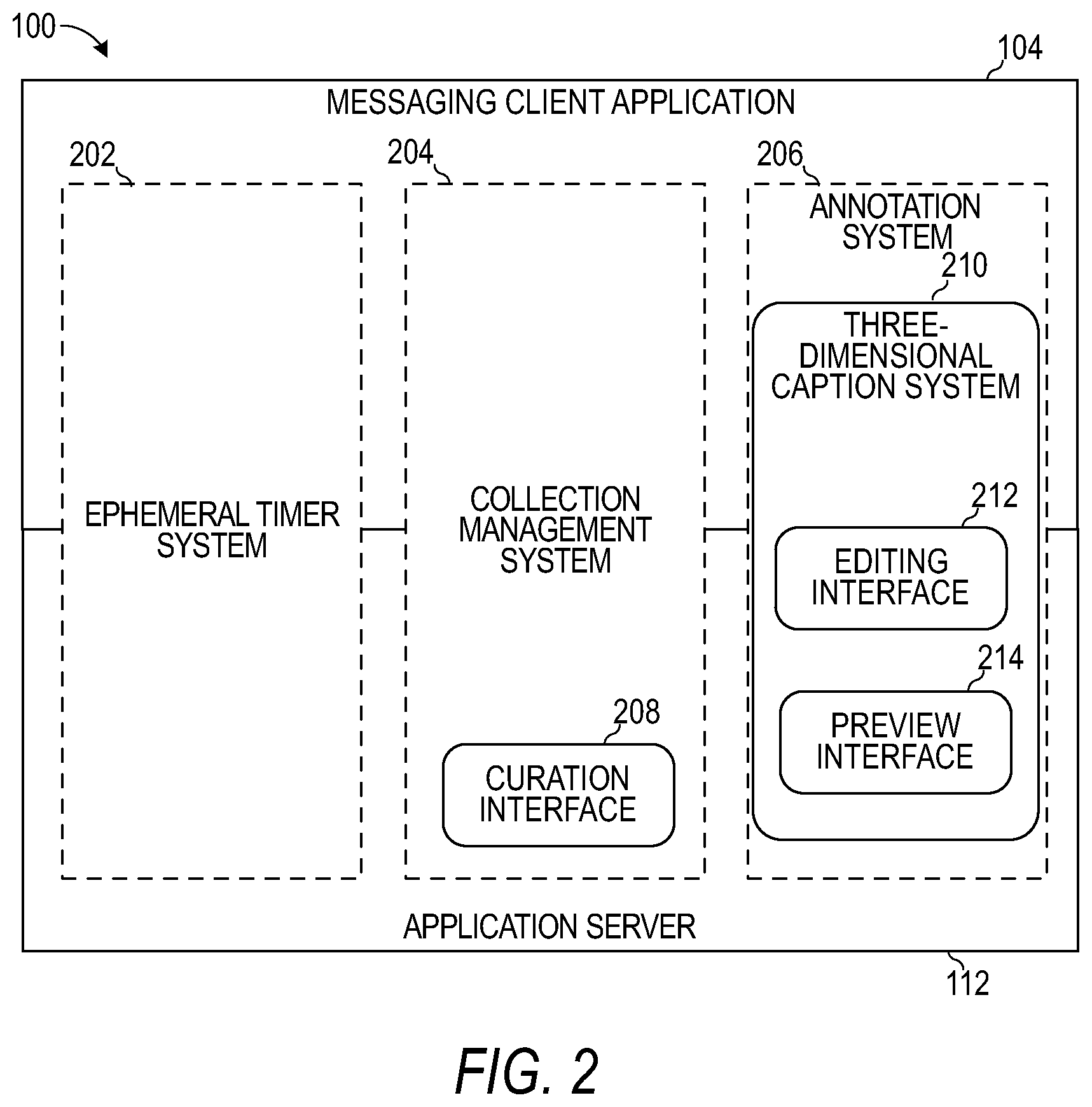 Patent US12347045 Figure 2 – 3D captions with semantic graphical elements