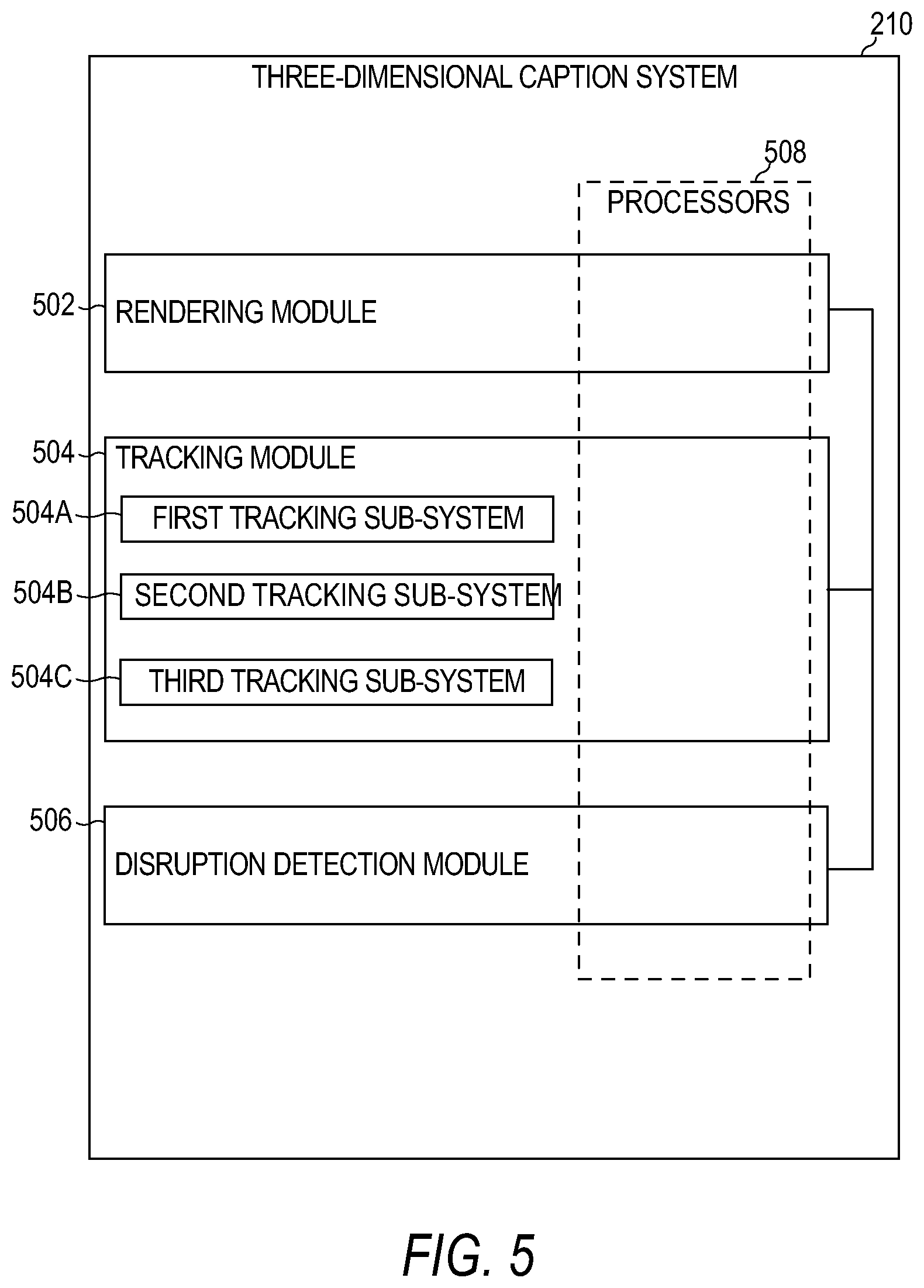 Patent US12347045 Figure 5 – 3D captions with semantic graphical elements