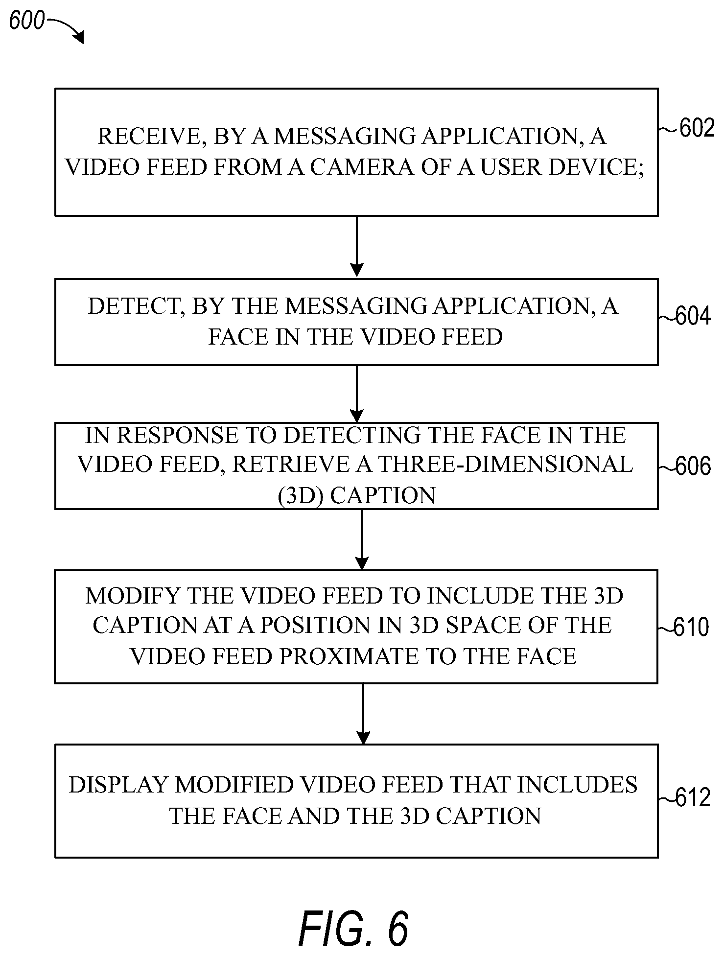 Patent US12347045 Figure 6 – 3D captions with semantic graphical elements